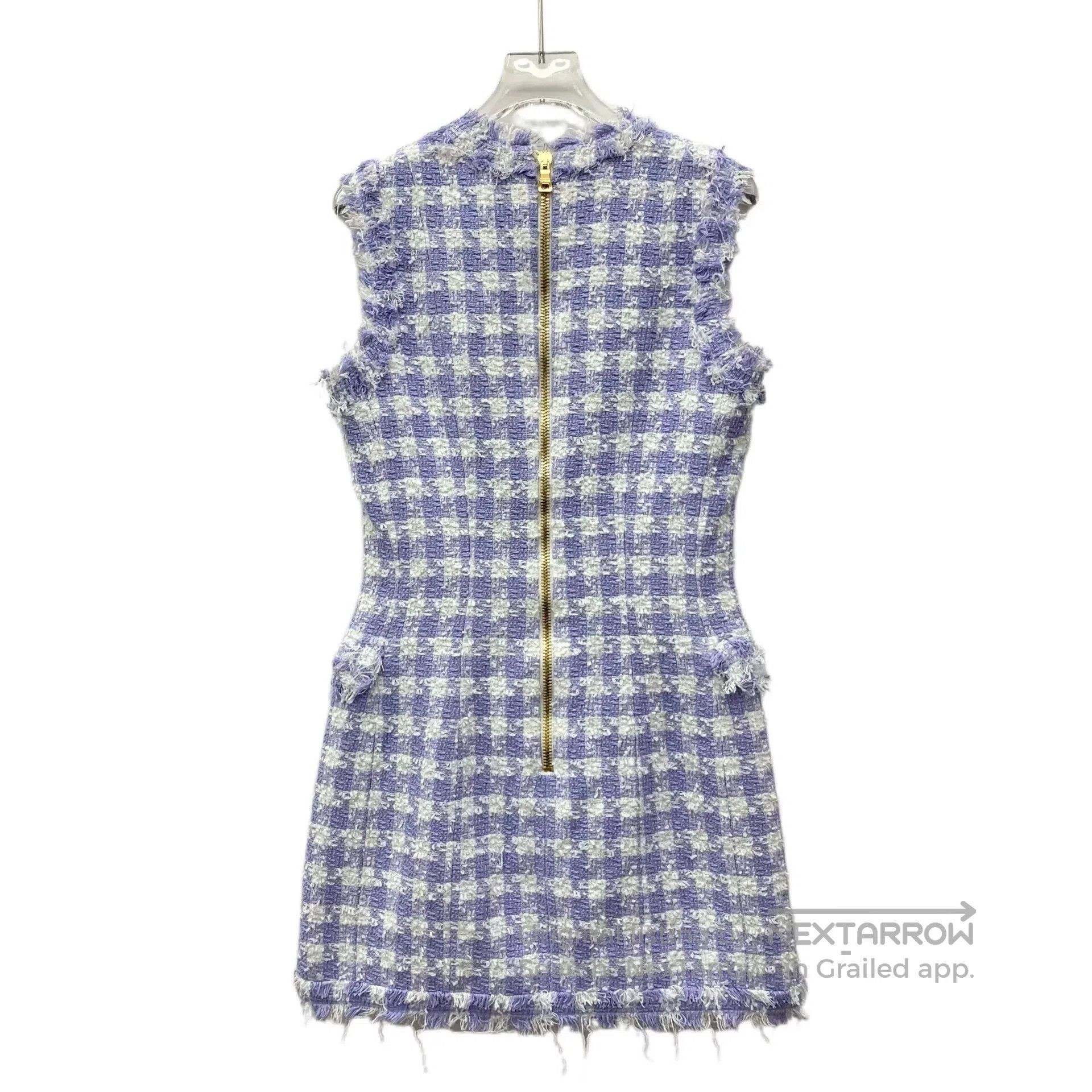Balmain Balmain Colorblock Cotton Tweed Dress. Size XS / US 0-2 / IT 36-38 - 2 Thumbnail