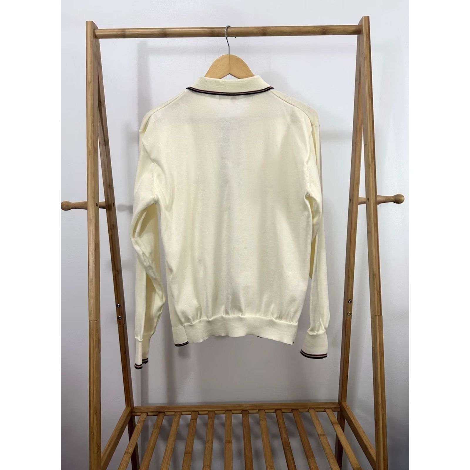 Sears VTG 70s Sears Rockabilly Button Long Sleeve Shirt L Cream Mens Kansas City Kings Road Hawaiian Cabana Theme 70s Vintage Button-Up Shirt L Mens Size US L / EU 52-54 / 3 - 2 Thumbnail