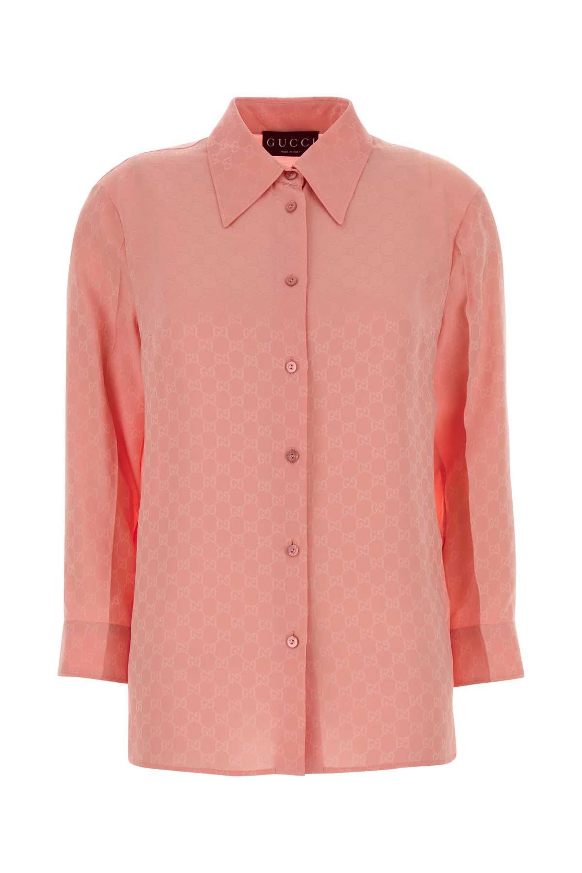 Pink Gg Silk Shirt