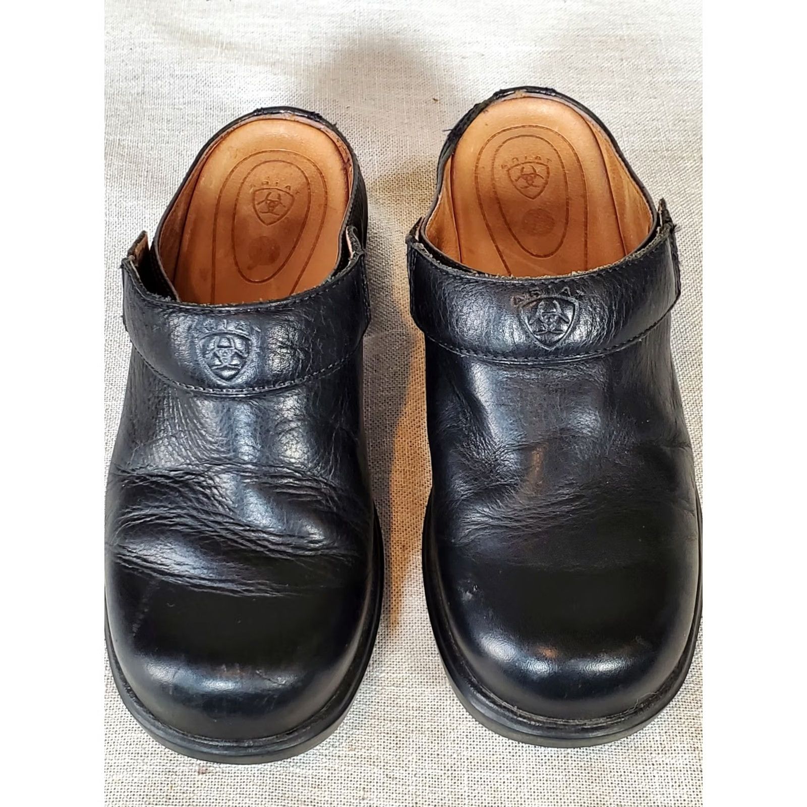 Ariat Ariat Santa Cruz Clogs Black Leather Slip On Sling Back Women's 7 US Saddle/Cruze? Size US 5 / IT 35 - 3 Thumbnail
