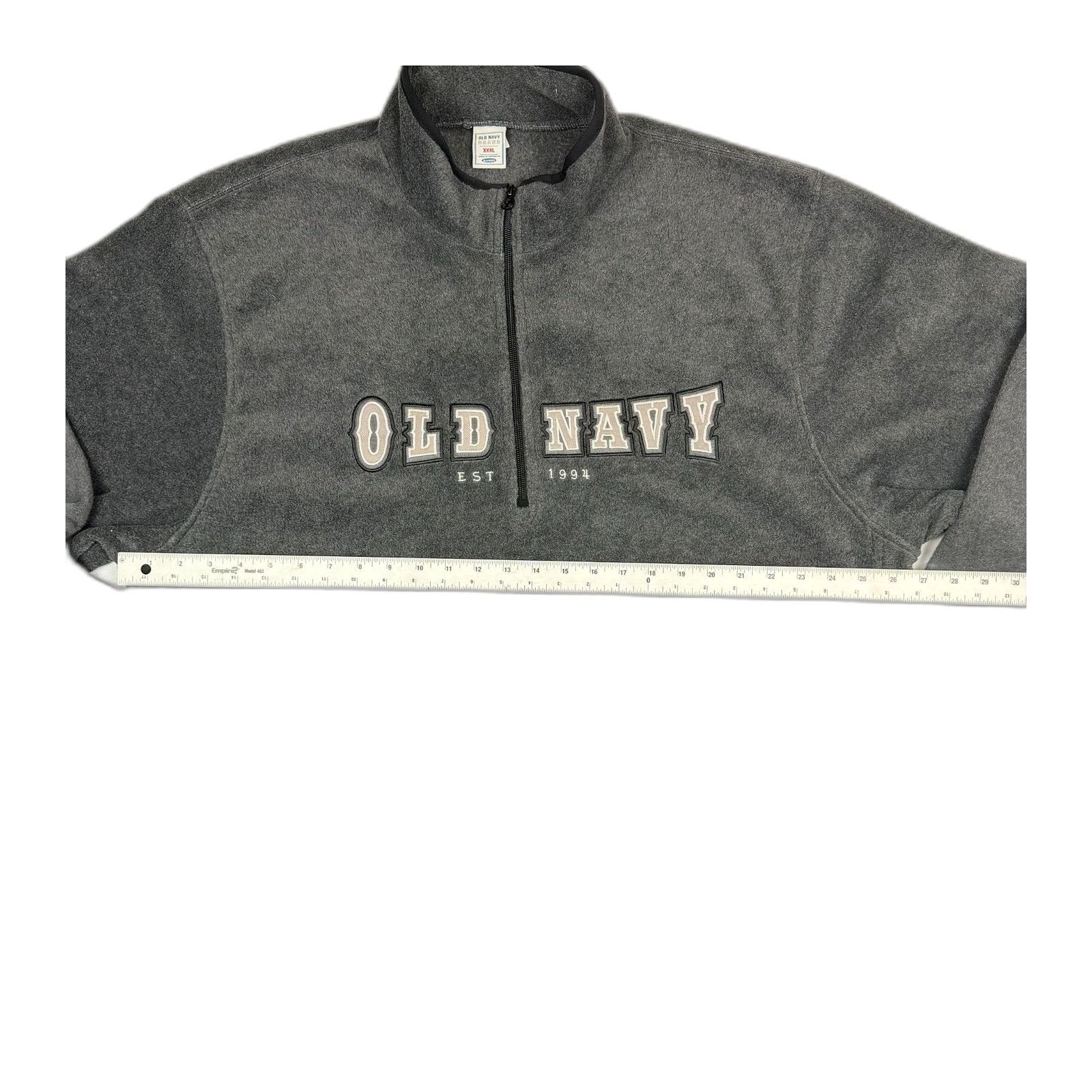 Old Navy Old Navy Vintage Quarter Zip Grey Fleece Sweatshirt Mens 3XL Size US XXL / EU 58 / 5 - 3 Thumbnail