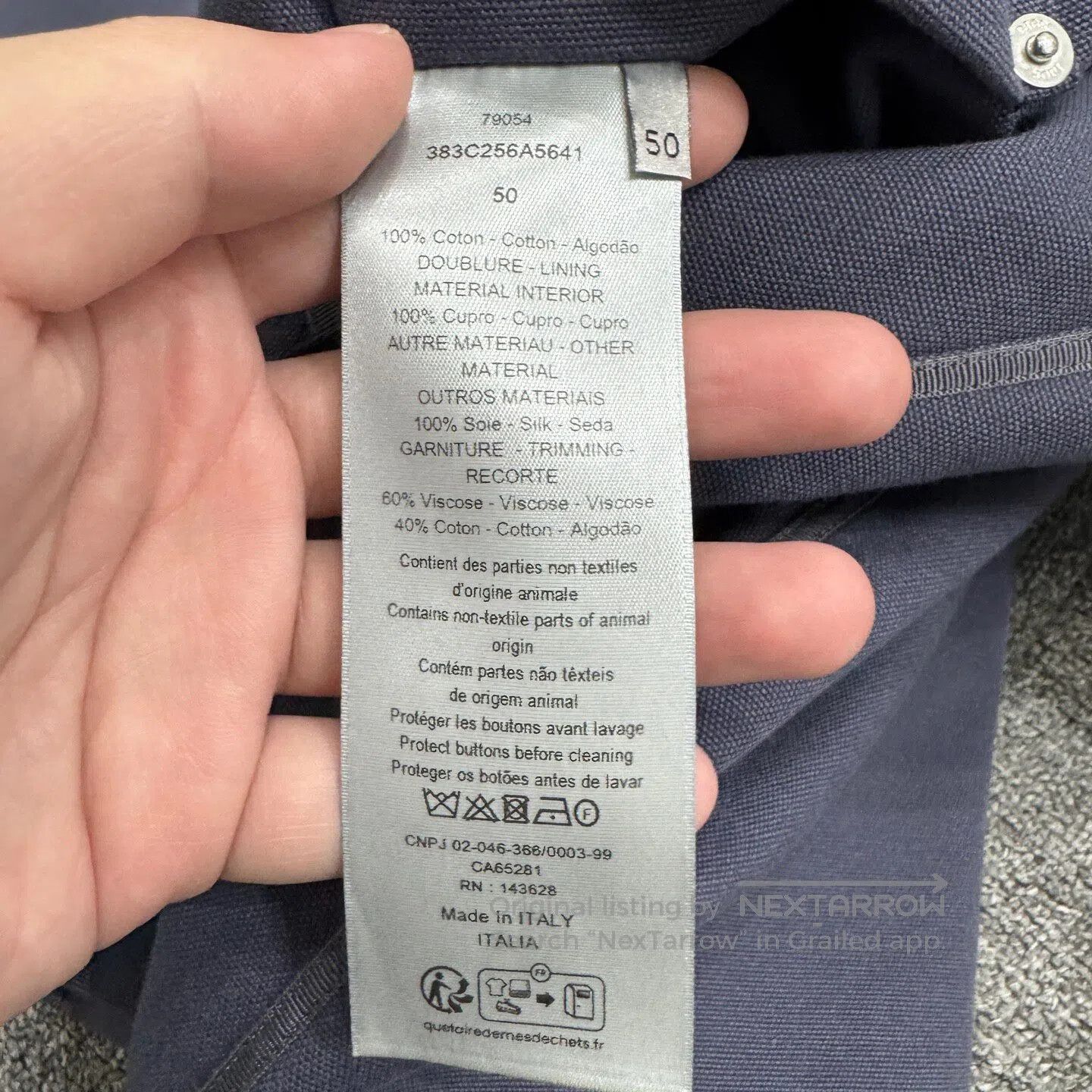 Dior Dior Purple denim suit jacket| Size 50R - 5 Thumbnail