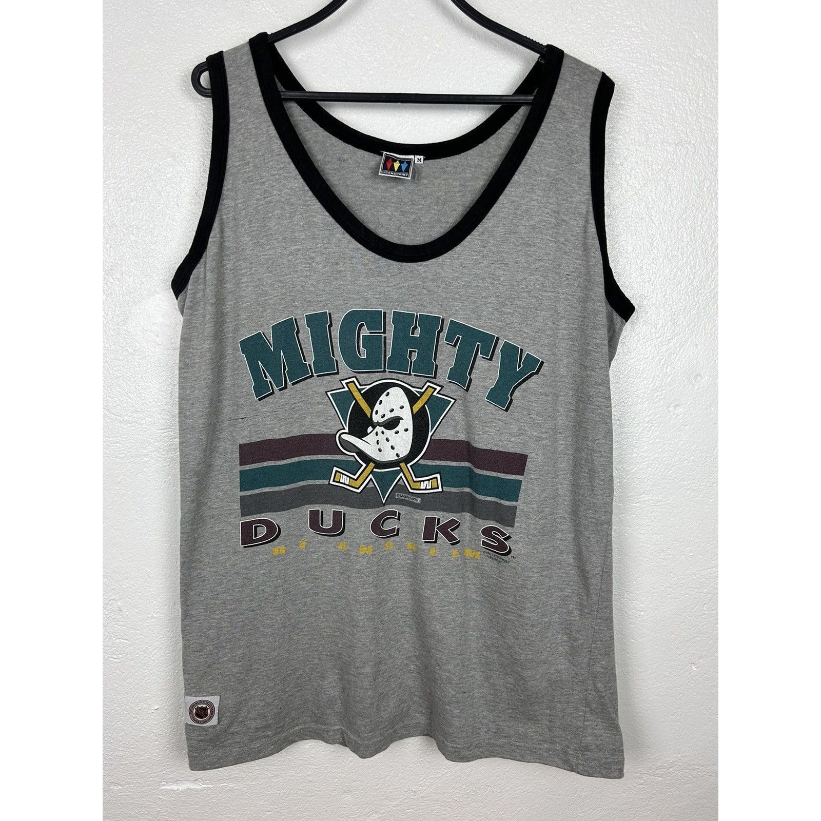 NHL 90s Vintage The Mighty Ducks NHL Sleeveless Tank Top Size US XL / EU 56 / 4 - 1 Thumbnail