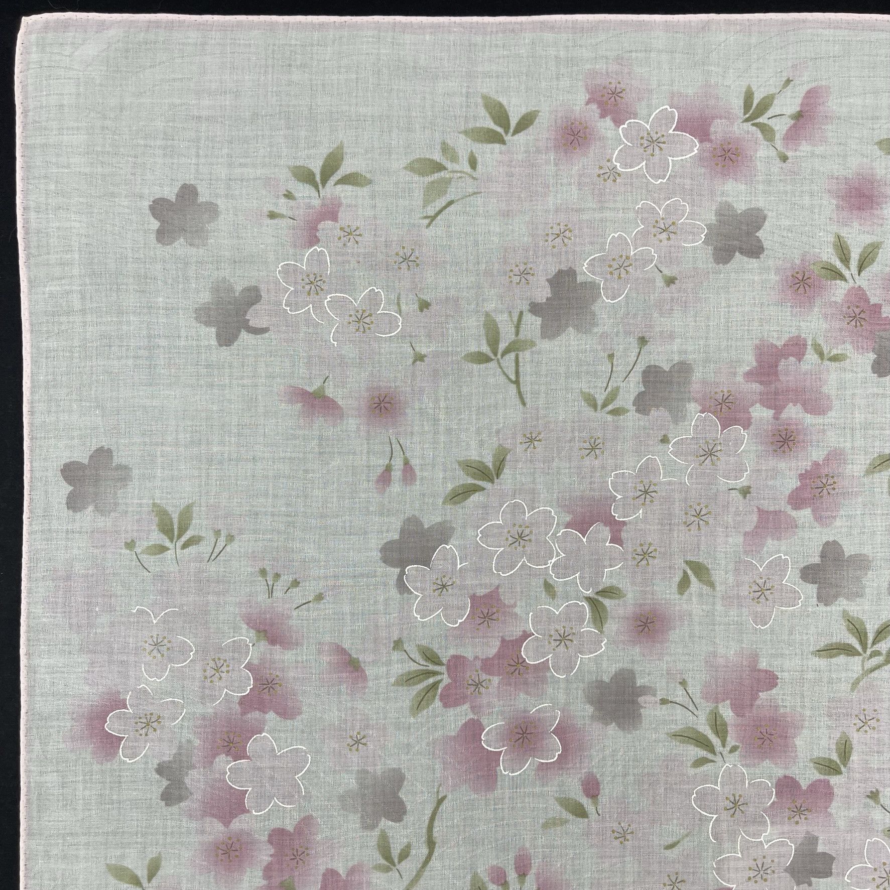 Japanese Brand Japanese Floral Cherry Blossom Handkerchief - 5063 Size ONE SIZE - 3 Thumbnail