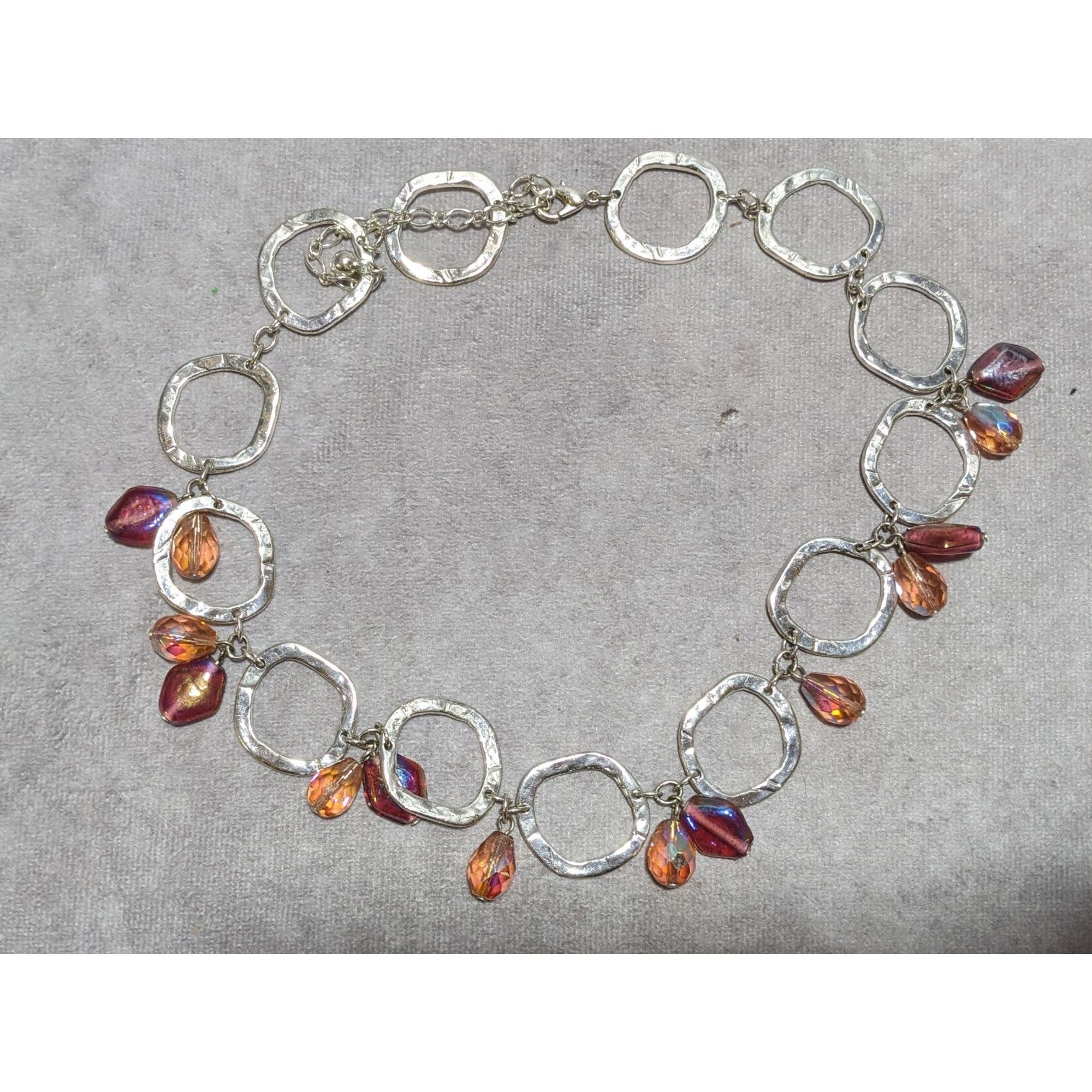 Other Pink And Silver Abstract Link Beaded Necklace Size ONE SIZE - 7 Thumbnail