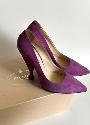 Prada Prada AW10 Suede Fuchsia Heels Size US 10 / IT 40 - 2 Thumbnail