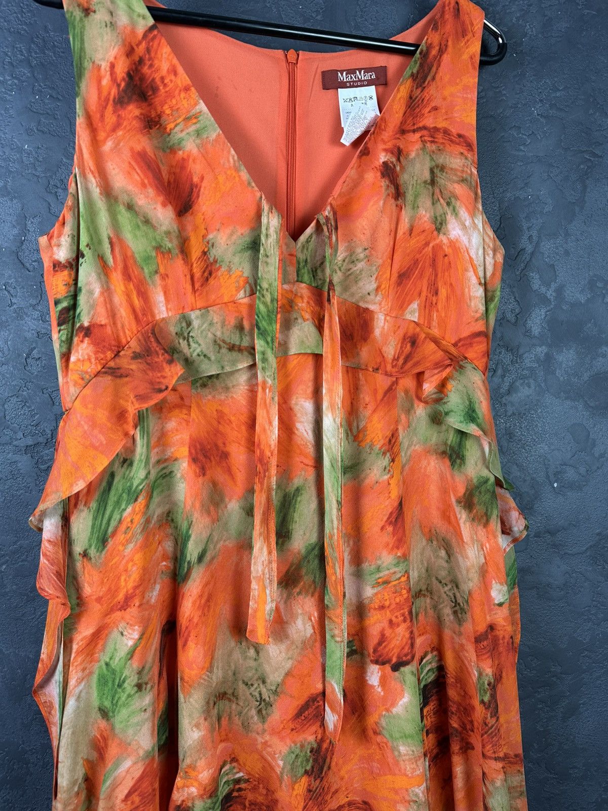 Max Mara RRP800$ Women’s Max Mara Studio Silk Midi Dress Floral Print Size XL / US 12-14 / IT 48-50 - 5 Thumbnail