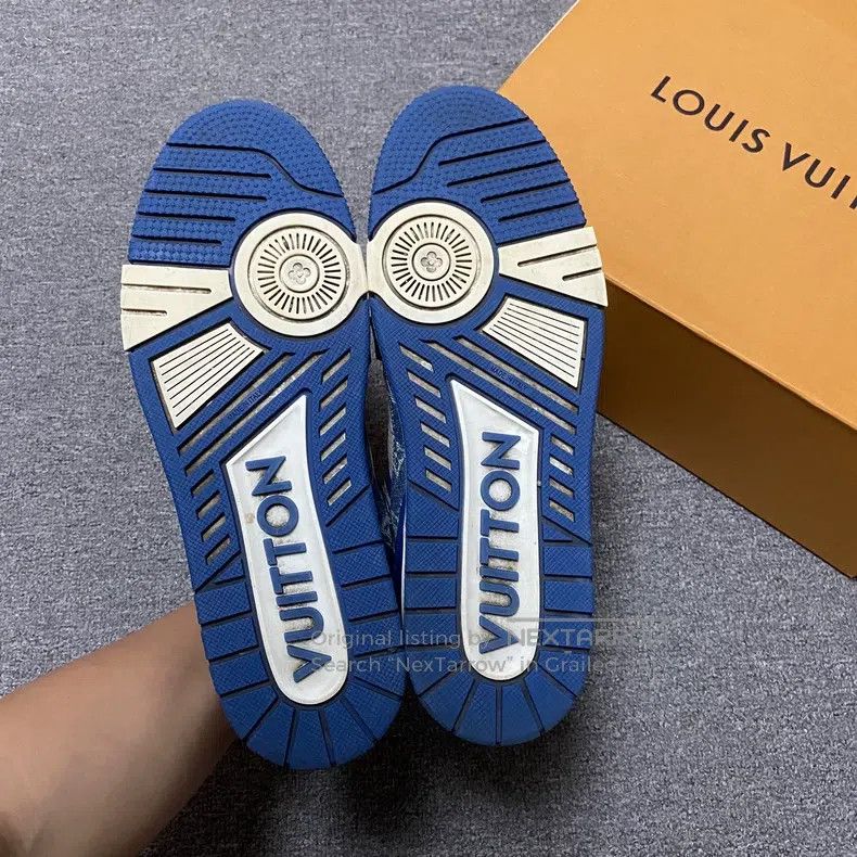 Louis Vuitton Louis Vuitton TRAINER Blue Denim shoes Size US 9.5 / EU 42-43 - 5 Thumbnail