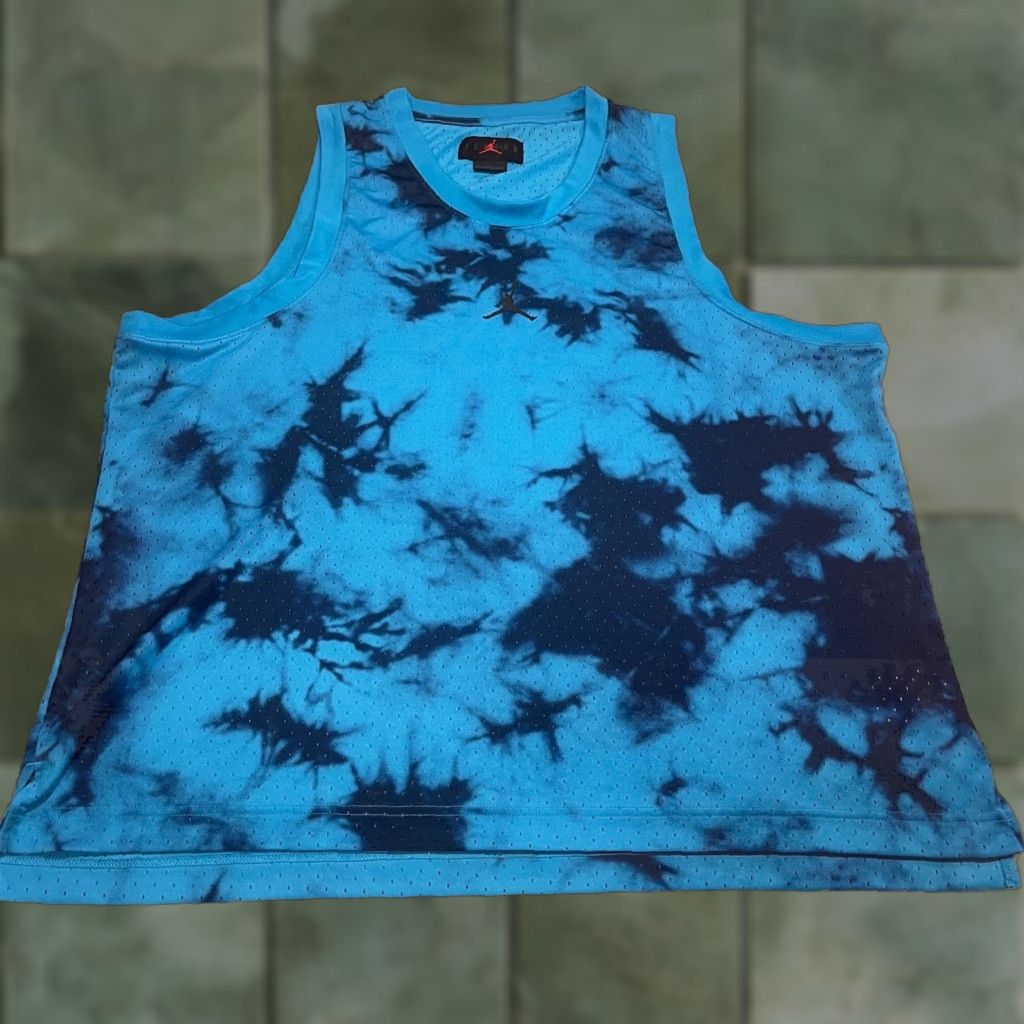 Jordan Brand Jordan Tie Dye Dri Fit Jersey Mens 2XL Blue Size US XXL / EU 58 / 5 - 1 Thumbnail