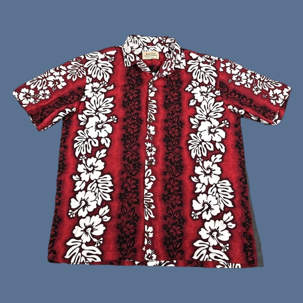 Vintage VINTAGE Royal Hawaiian Creations Shirt Mens Medium Red Floral Aloha Hawaiian Cotton Camp Size US M / EU 48-50 / 2 - 1 Thumbnail