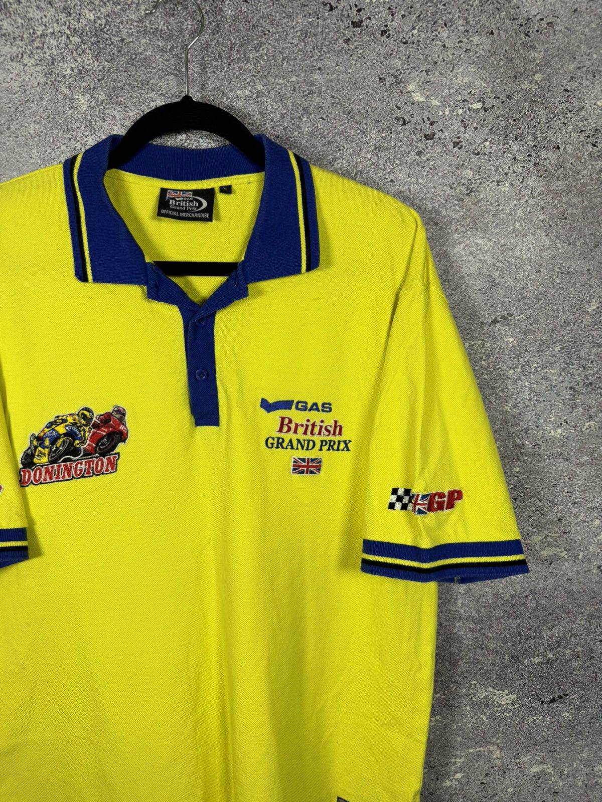 Vintage Vintage GAS British Grand Prix Donington Motorcycle Racing Size US L / EU 52-54 / 3 - 2 Thumbnail