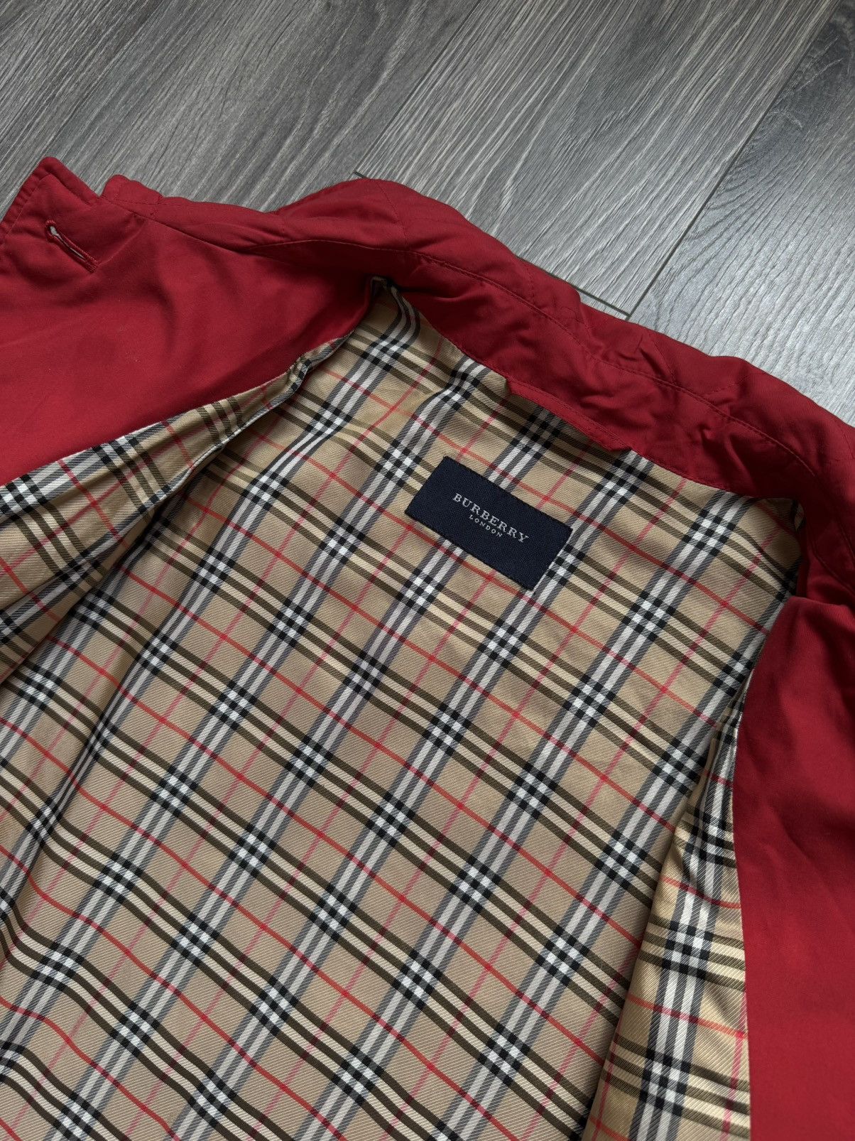Burberry Burberry Coral Red Checkered Quilted Jacket 44 Size M / US 6-8 / IT 42-44 - 7 Thumbnail