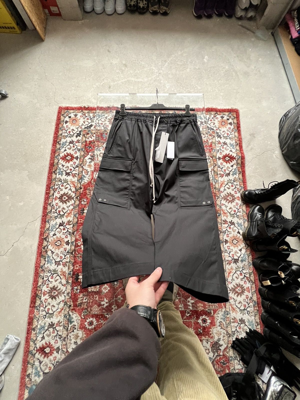 Rick Owens × Rick Owens Drkshdw SS24 Rick Owens Cargo Cropped Pants Size US 36 / EU 52 - 6 Thumbnail