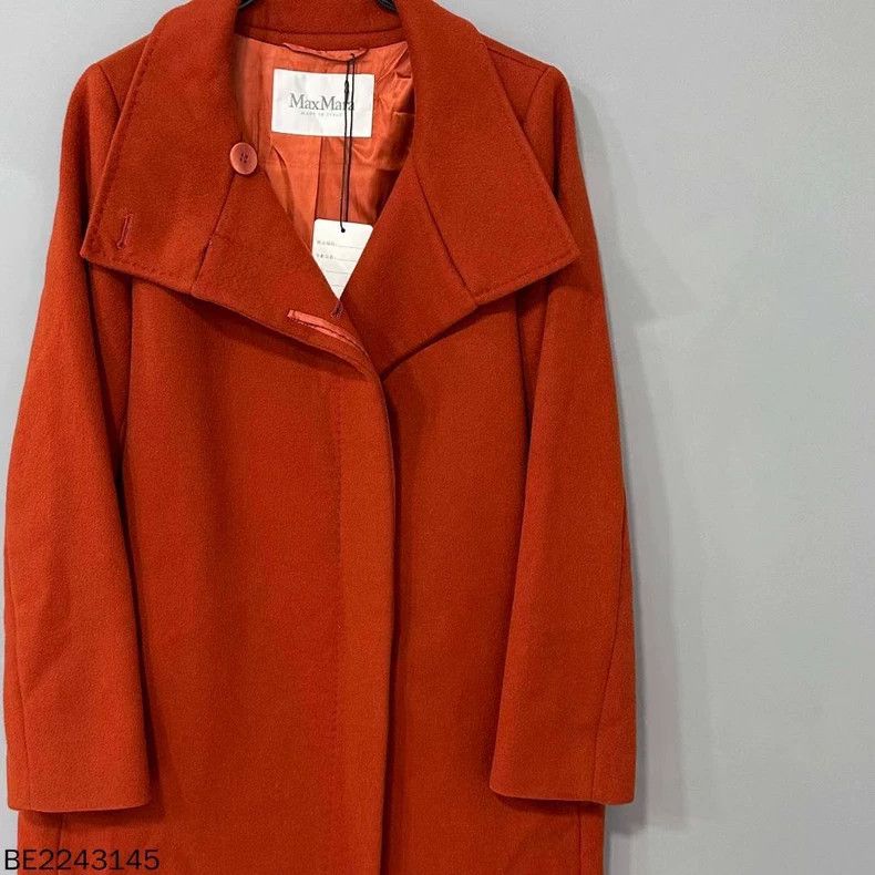 Max Mara Max Mara Orange-red wool coat Size M / US 6-8 / IT 42-44 - 2 Thumbnail