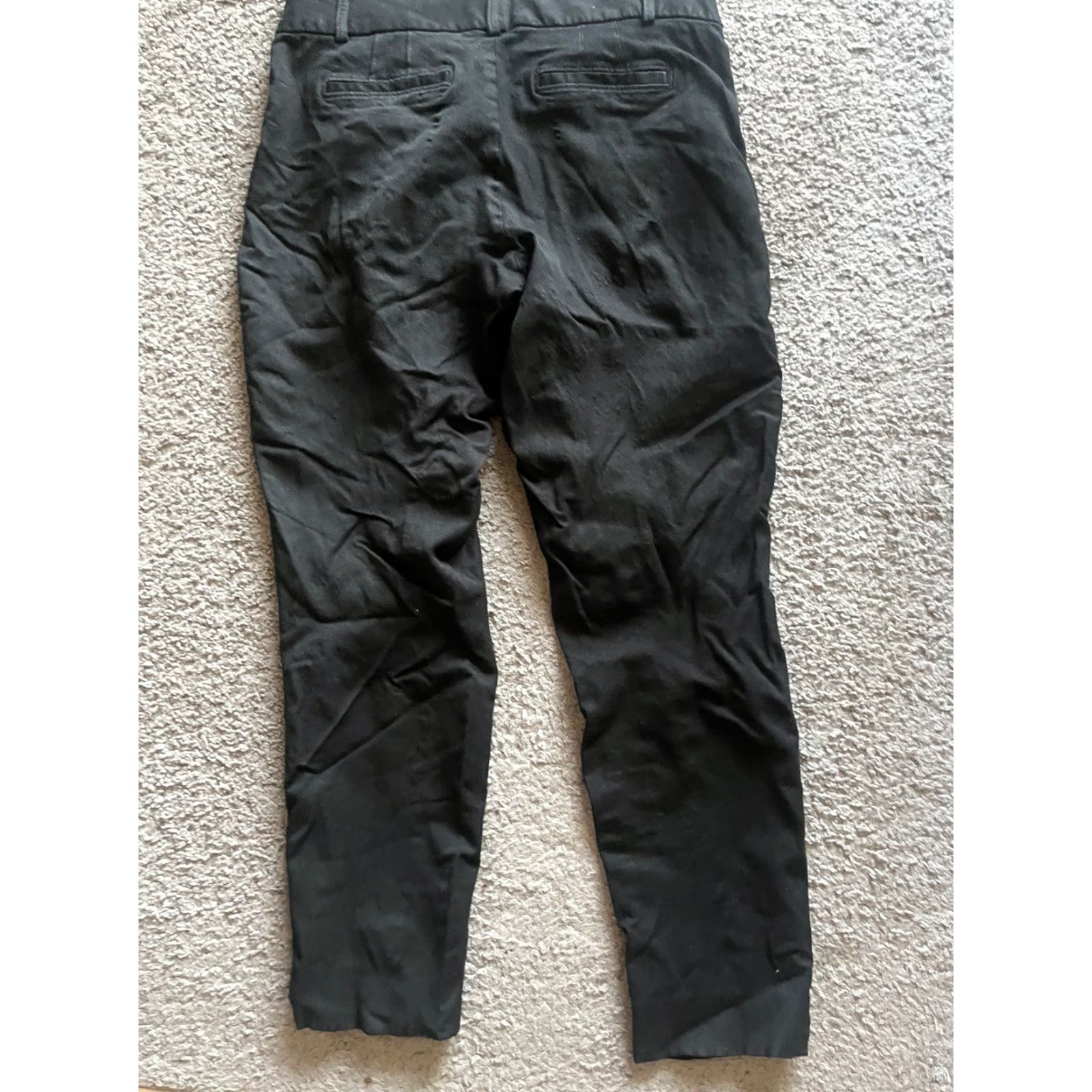 Banana Republic VINTAGE Banana Republic Jackson Dress Pants Woman's Regular 10 Black Knit Cotton Spandex 26in Inseam Flared 90s Designer Workwear Women Size 32" / US 10 / IT 46 - 3 Thumbnail