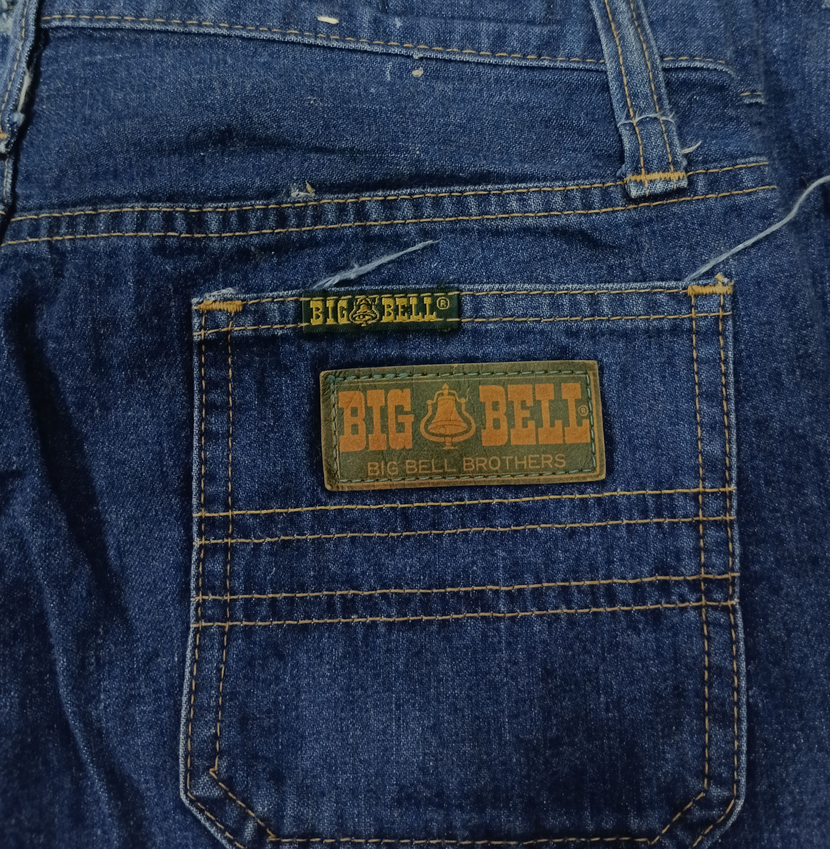 Vintage SICK SUPER FLARE BIG BELL DENIM PANTS Size US 30 / EU 46 - 6 Thumbnail
