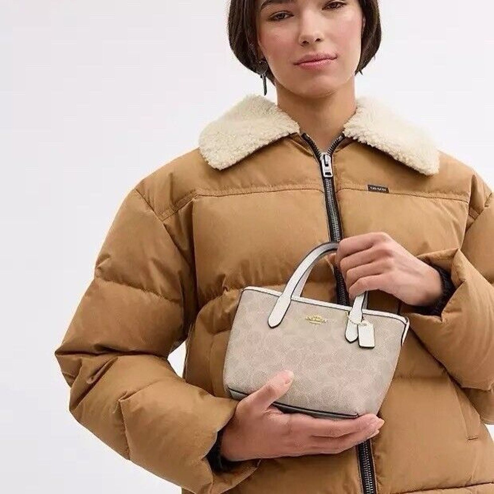 Coach NWT Coach city mini tote bag CW032 Gold/Sand/Chalk Size ONE SIZE - 6 Thumbnail