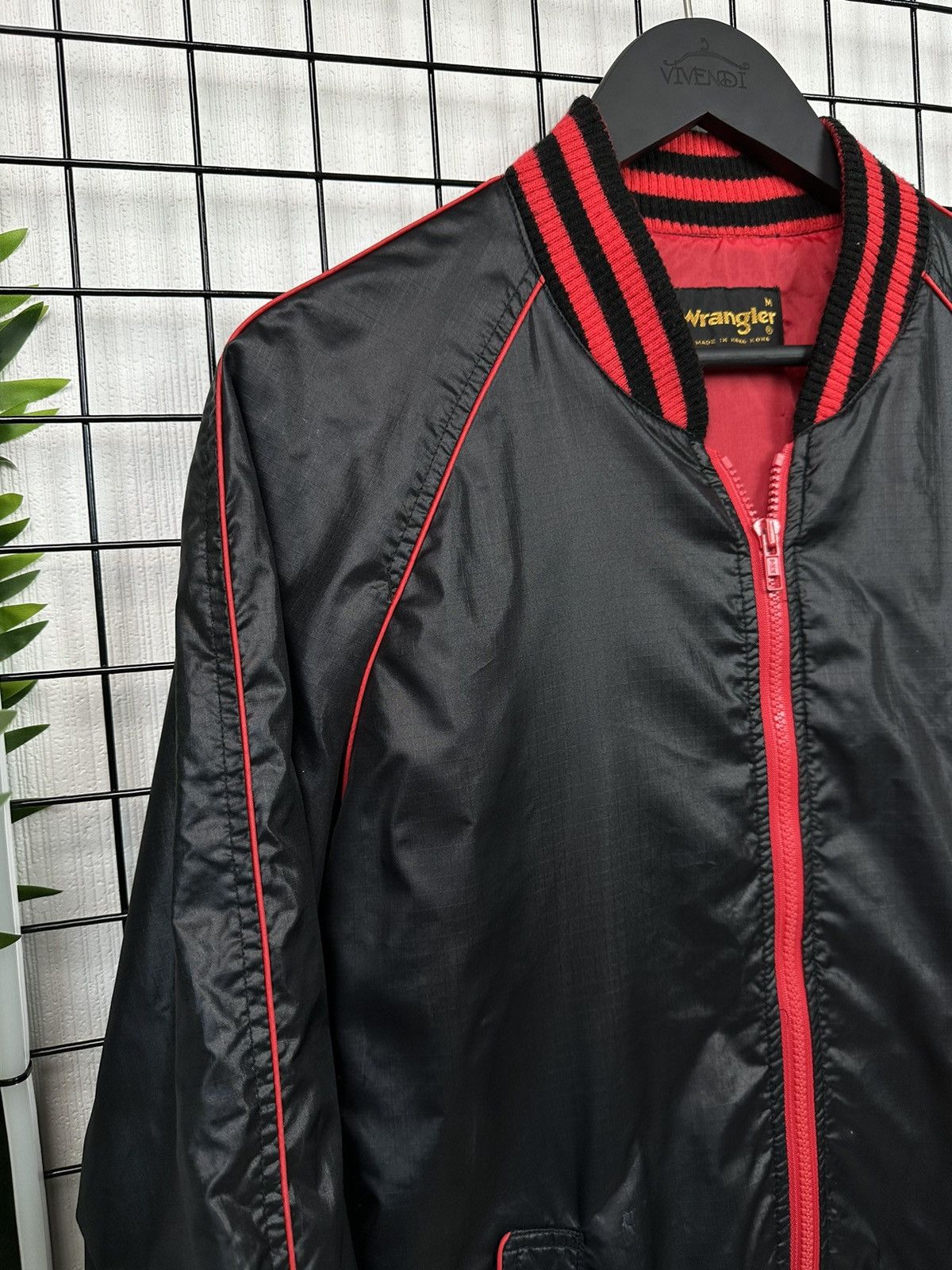 Vintage × Wrangler Vintage Wrangler Bomber Jacket light Men M Black Hong Kong Size US M / EU 48-50 / 2 - 7 Thumbnail