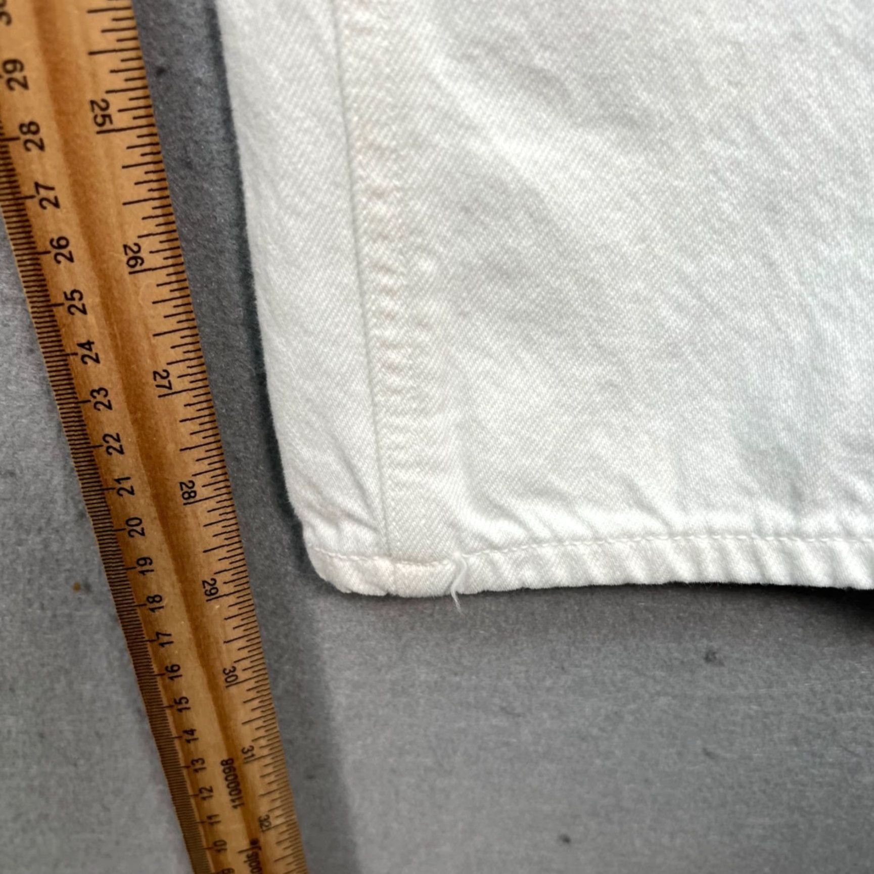 Agolde AGOLDE Lana Slice Jeans White 23 High Rise Straight Denim 5-Pocket Regular Womens 90s Vintage Style Size 40" / US 18 - 7 Thumbnail