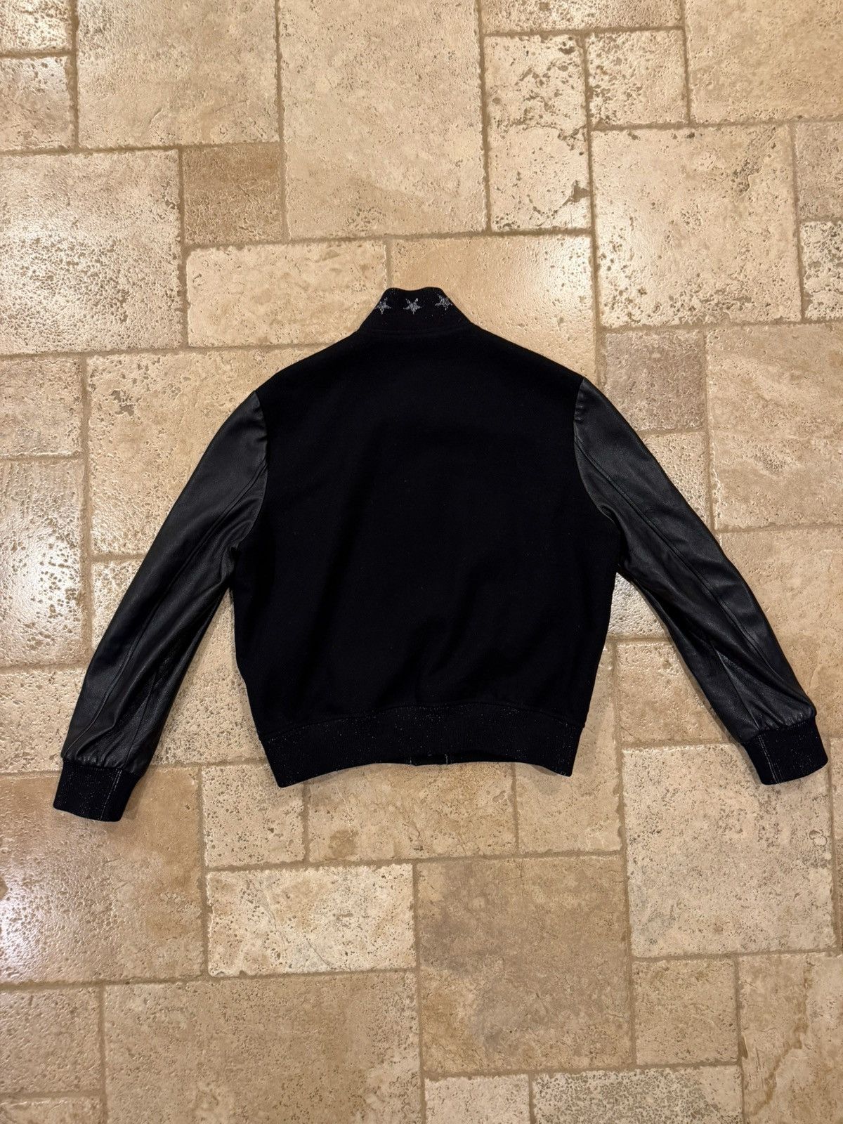 Saint Laurent Paris Saint Laurent x Hedi FW16 Stars Black Varsity Teddy Jacket Size US XL / EU 56 / 4 - 8 Thumbnail