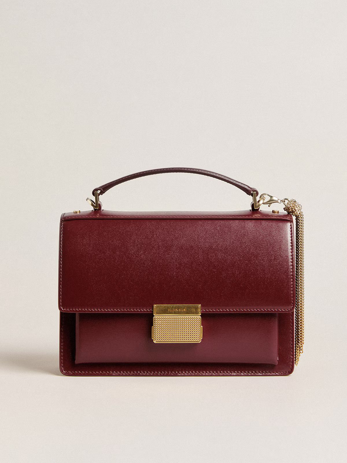 Golden Goose o1s22i1n1224 Size: OS / Venice Leather Handbag in Burgandy Size ONE SIZE - 3 Thumbnail