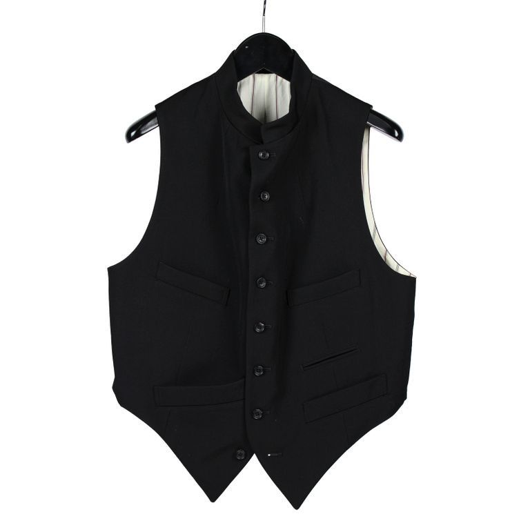 Yohji Yamamoto Yohji Yamamoto Pour Homme W/Gabardine 8BS Stand Collar Vest Size US L / EU 52-54 / 3 - 1 Thumbnail