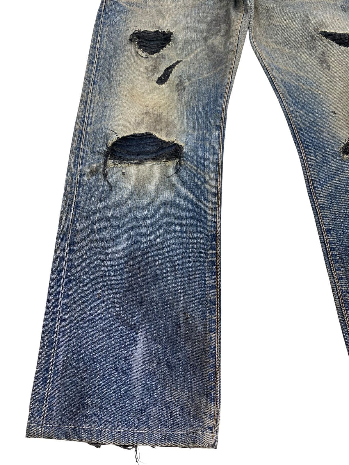 Edwin Vintage Edwin Mud Wash Style Distressed Jeans Size US 32 / EU 48 - 6 Thumbnail
