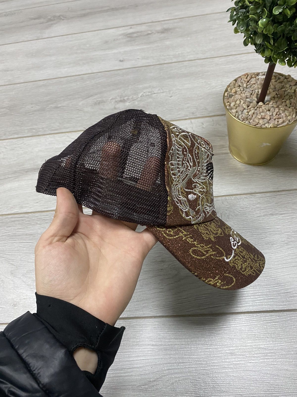 Ed Hardy Ed Hardy Tiger 🐯 mesh trucker cap over print Size ONE SIZE - 3 Thumbnail