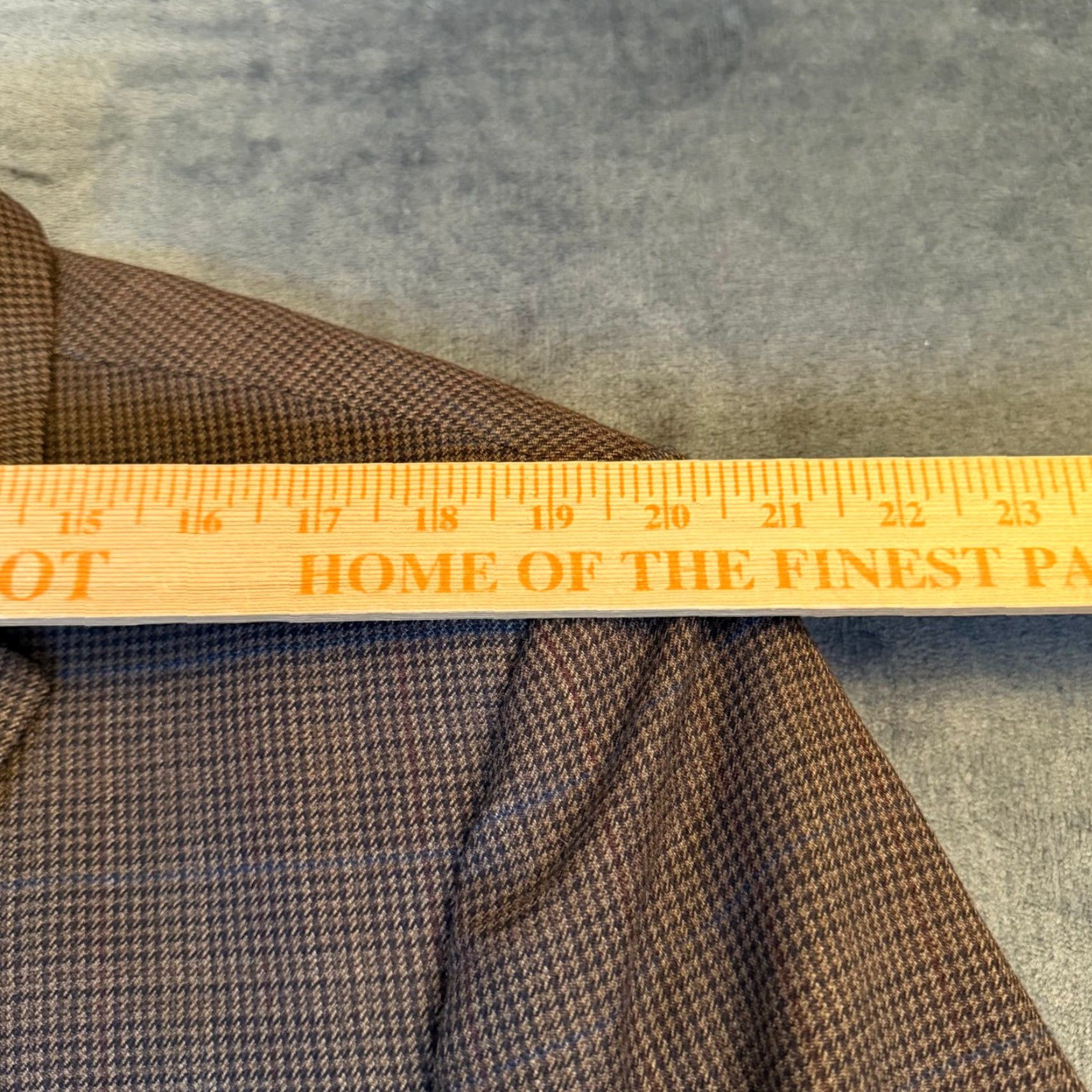 Ralph Lauren Ralph Lauren Mens 48L Brown Wool Houndstooth Windowpane Blazer Size 48R - 6 Thumbnail