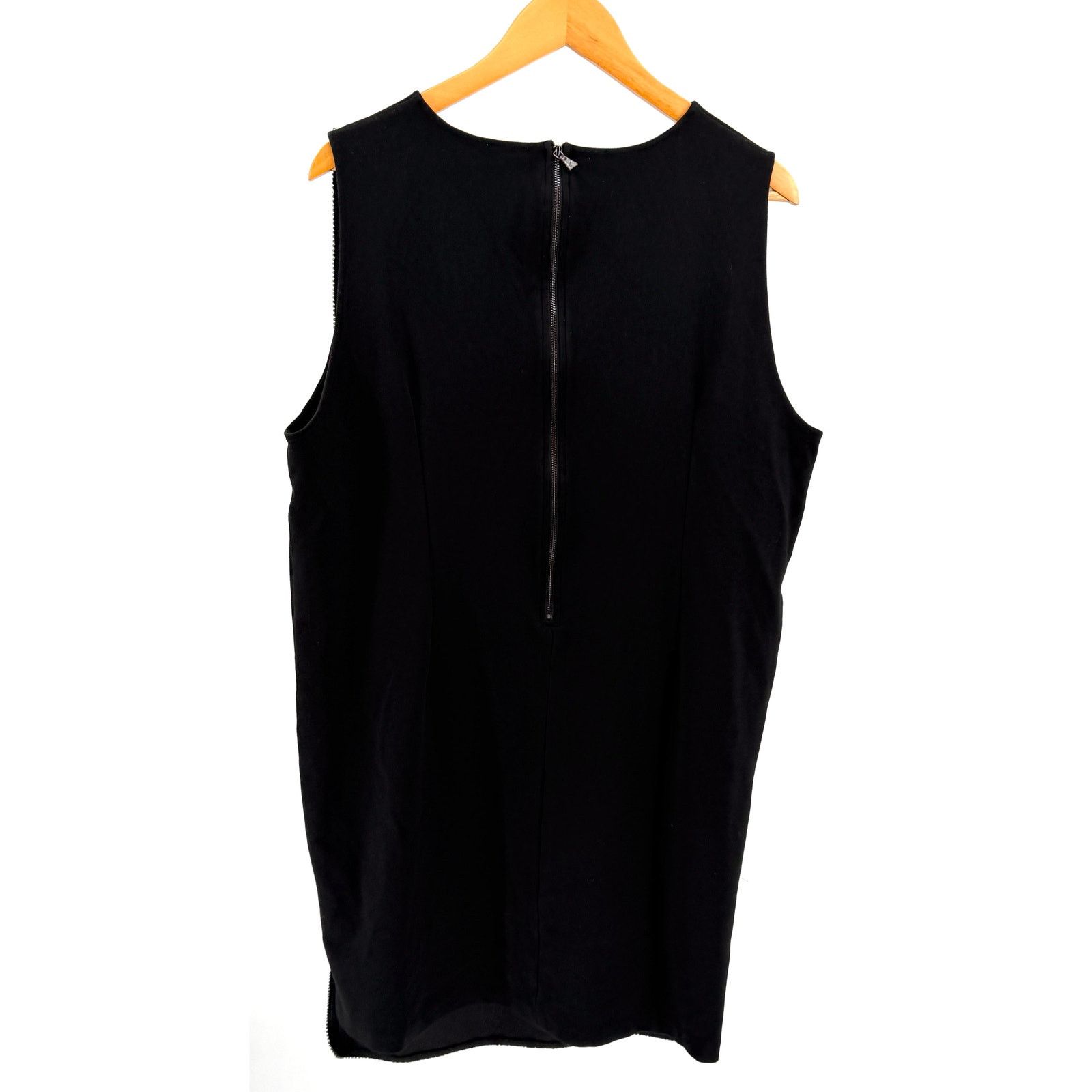 Chicos Black Minimalist Rhinestone Trim Cocktail Shift Dress Size XXL / US 16-18 / IT 52-54 - 4 Thumbnail