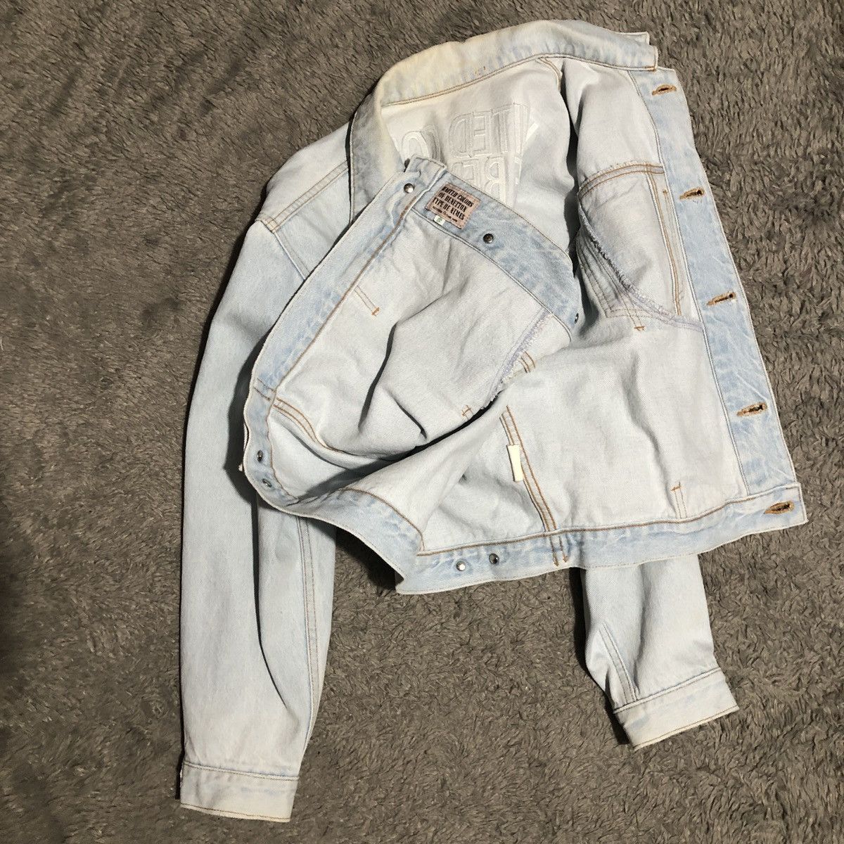 UNITED COLORS OF BENETTON ABSTRAK COLOR UNISEX DENIM JACKET