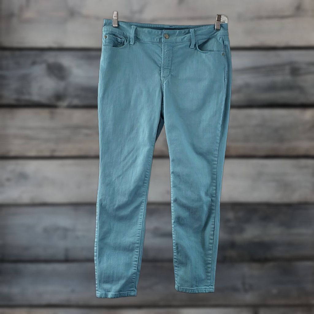 NYDJ VINTAGE not applicable; NYDJ Women's Ankle Jeans Size 10 Solid Blue Mid Rise Skinny Jeans - NYDJ Womens Ankle Jeans 10 Blue Mid Rise Skinny Size 32" / US 10 / IT 46 - 1 Thumbnail