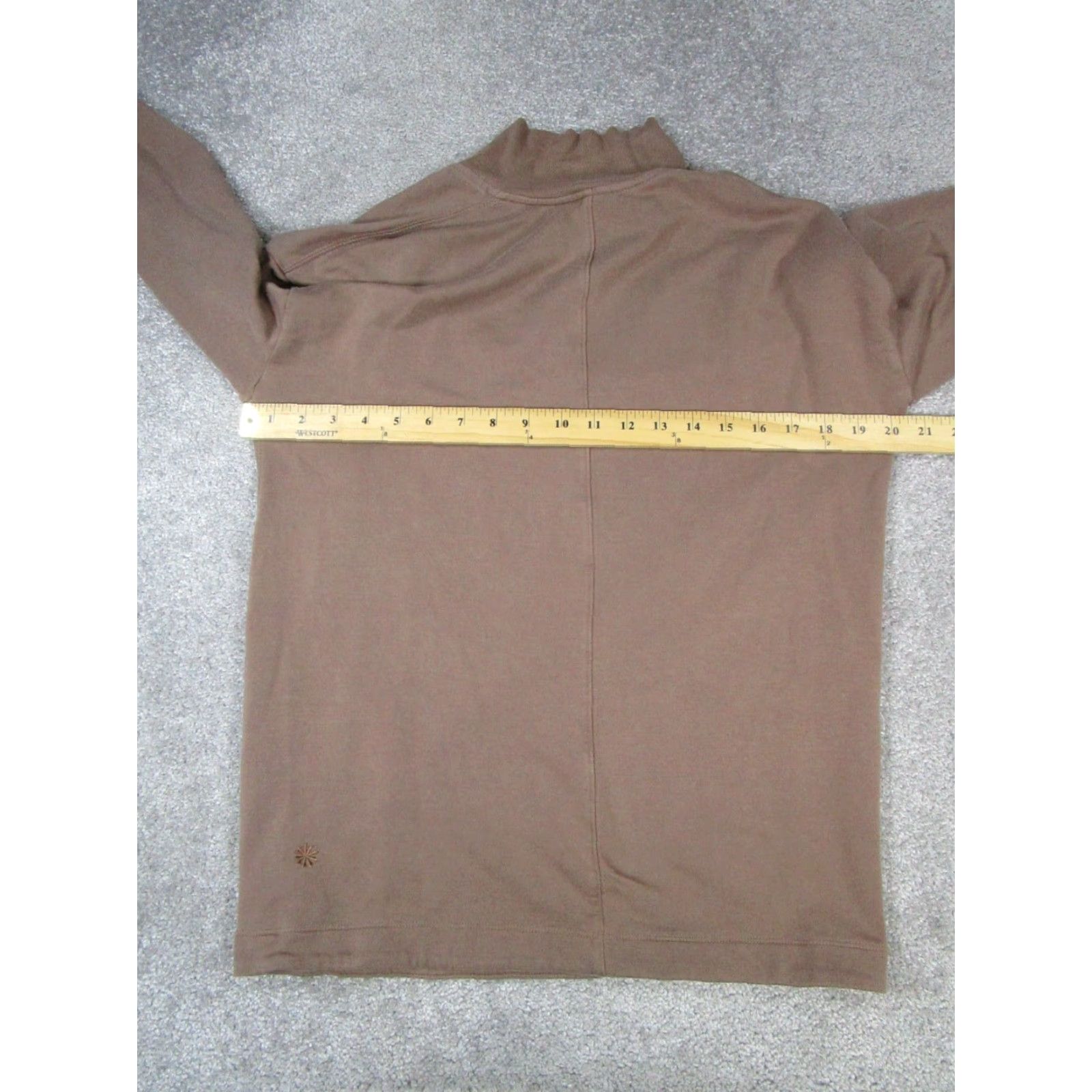 Athleta Athleta Sweater Womens XS Brown Pullover V-Neck Long Sleeve Knit Pullover, Regular Fit, Tencel, Solid, Preowned Womens Mens? No, keep Women. Size XS / US 0-2 / IT 36-38 - 6 Thumbnail