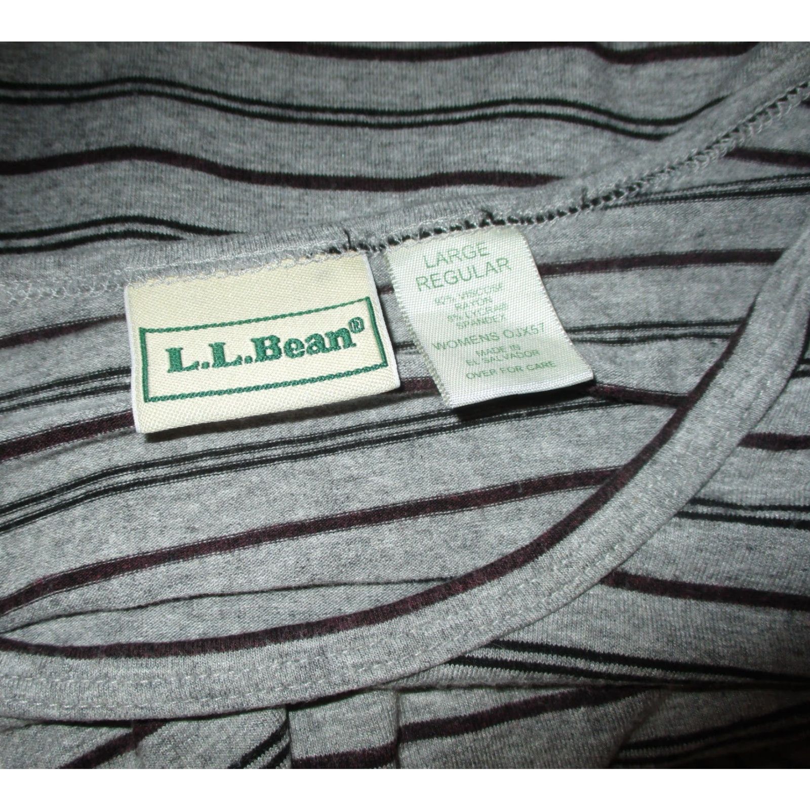 Vintage L.L. BEAN Gray Viscose Stretch Long Sleeve Top Women's Size L Reg. Size L / US 10 / IT 46 - 6 Thumbnail