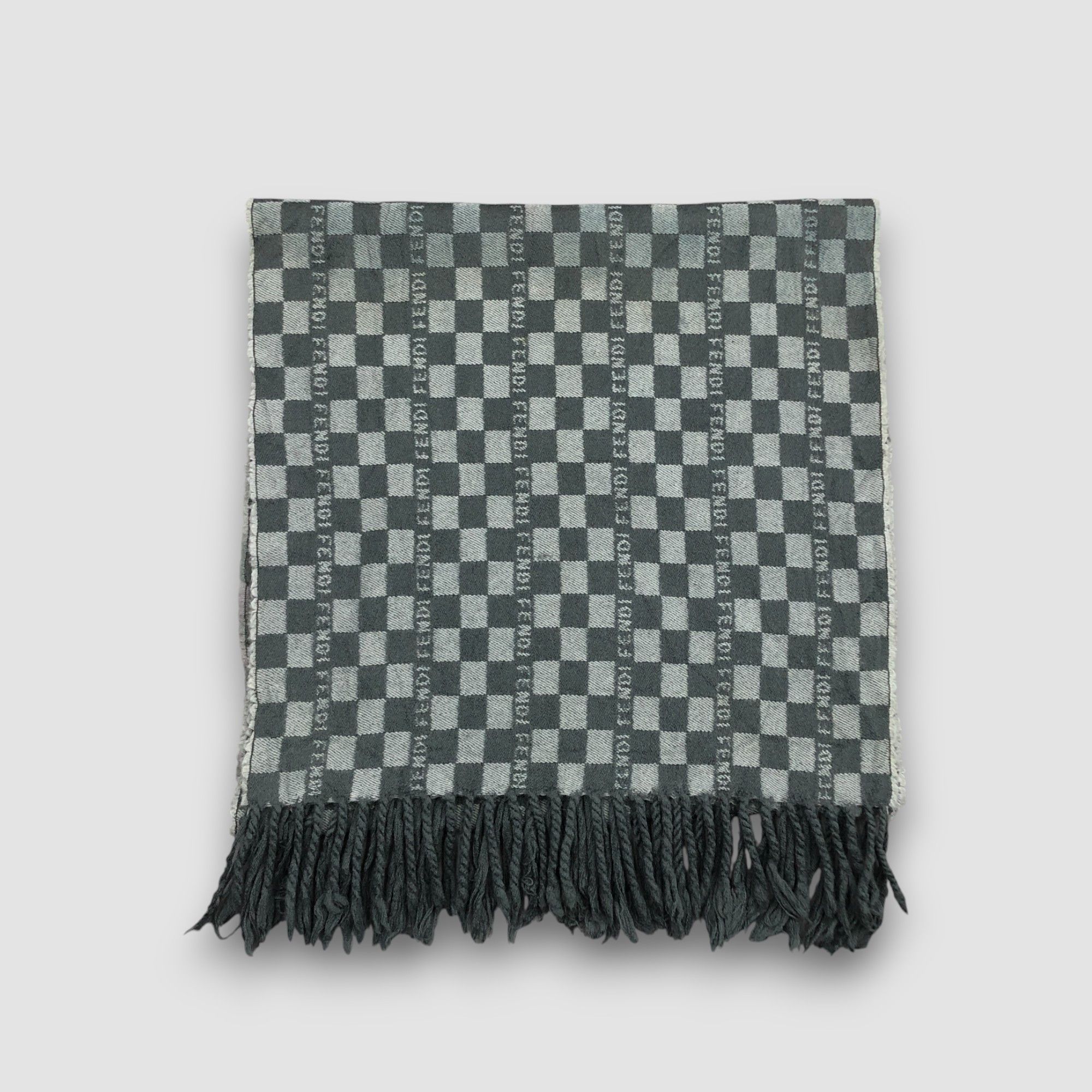 Fendi Vintage Fendi Scarf Muffler FF Monogram Wool Scarves Size ONE SIZE - 3 Thumbnail