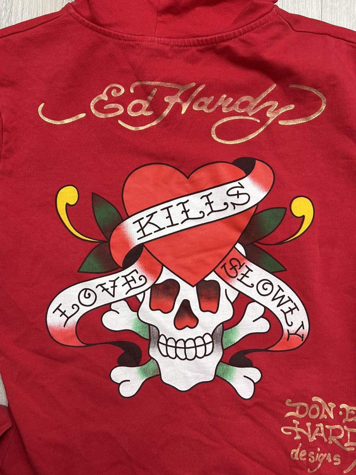 Christian Audigier Vintage Ed hardy love kills women’s hoodie Size S / US 4 / IT 40 - 7 Thumbnail