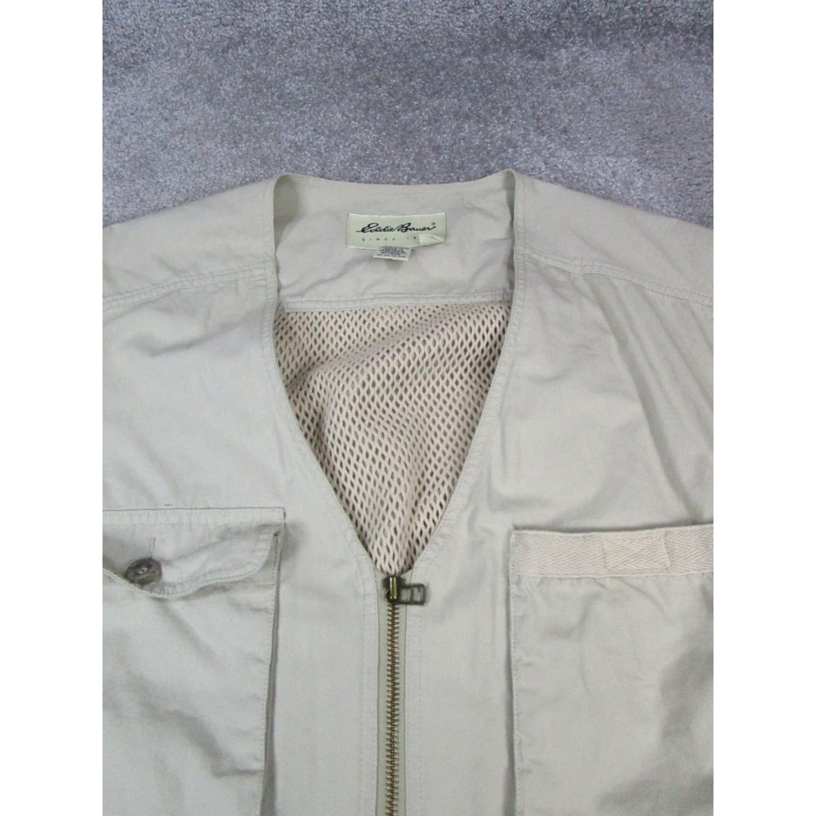 Eddie Bauer Eddie Bauer Vest Adults Large Beige Cotton Hunting Full Zip Windbreaker Canvas Mid-Length L Mens Size US L / EU 52-54 / 3 - 2 Thumbnail