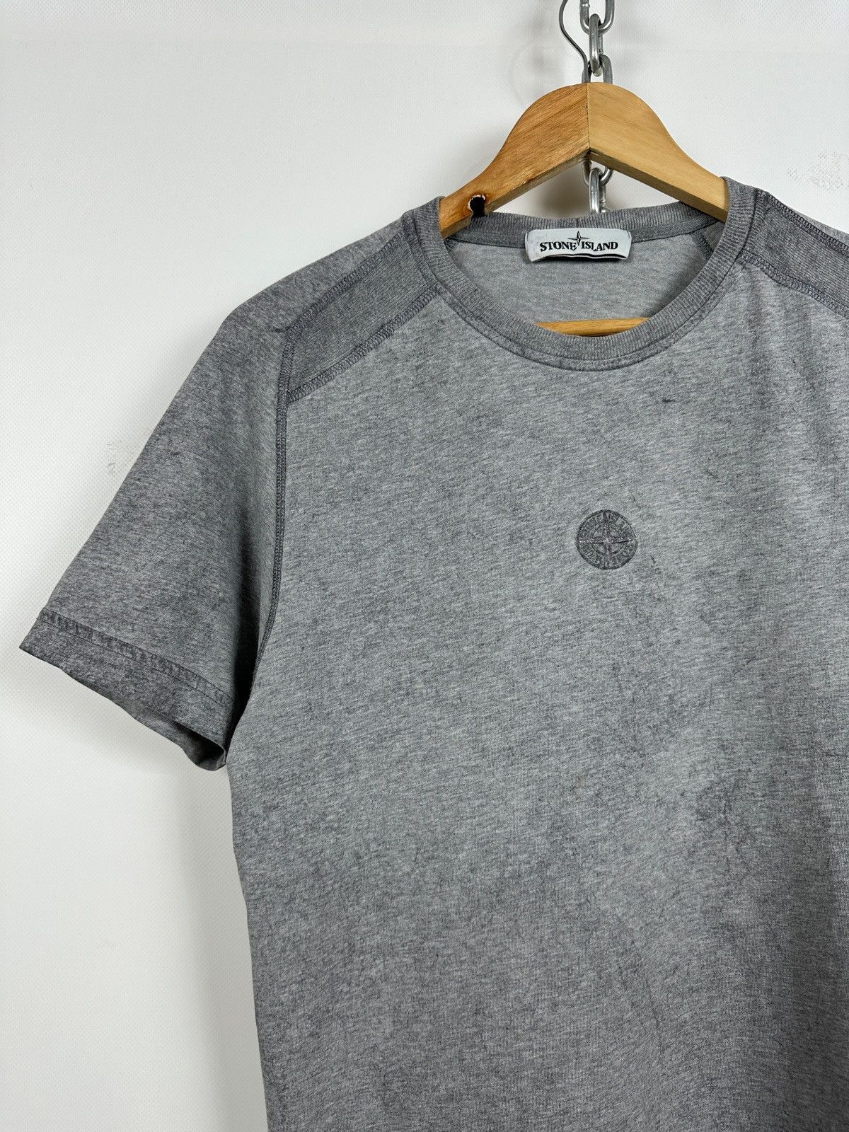 Stone Island Stone Island Dust Treatment Washed Gray T-Shirt Size US S / EU 44-46 / 1 - 4 Thumbnail