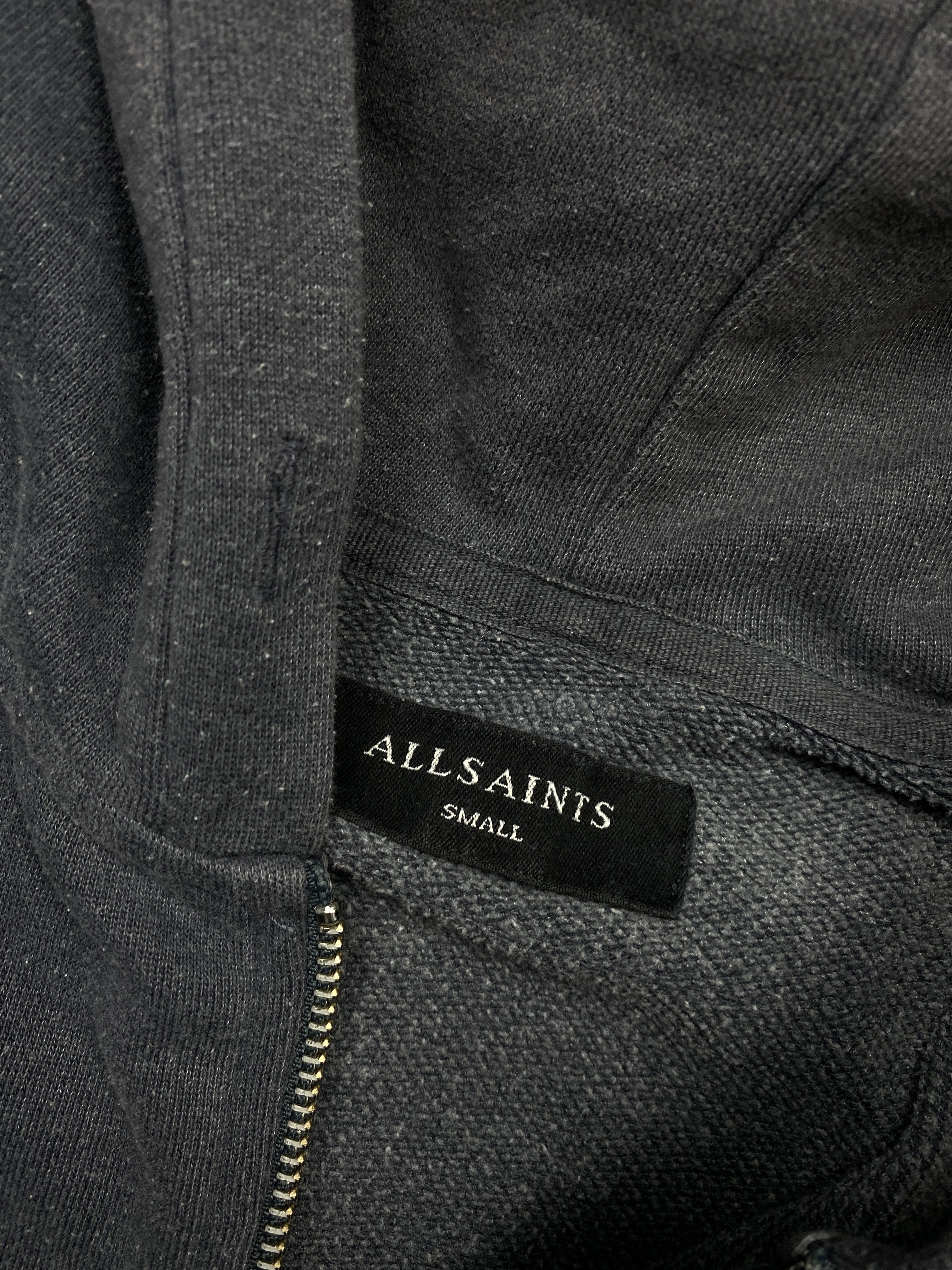 Allsaints × Vintage Allsaints Vintage Zip Cotton Raven Hoodie Size US S / EU 44-46 / 1 - 4 Thumbnail