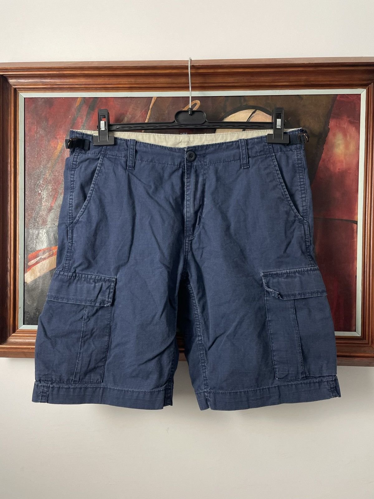 Carhartt Rare Vintage Carhartt Aviation Bermuda Navy Cargo Shorts Size US 33 - 2 Thumbnail