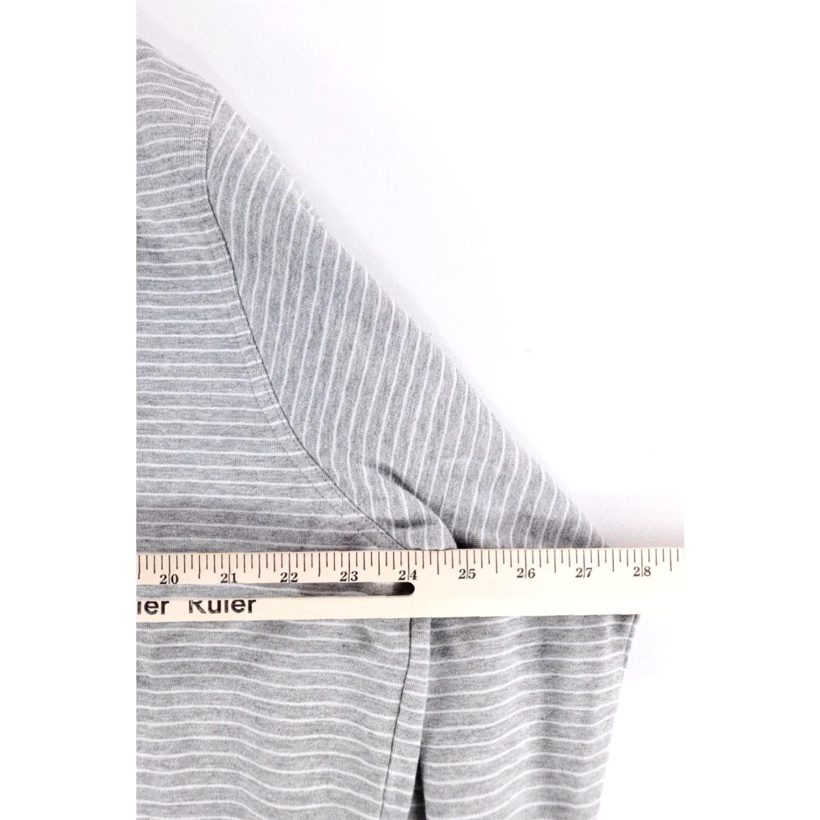 Peter Millar Peter Millar Crown Comfort 1/4 Zip Grey White Striped Long Sleeve Mens XL Size US XL / EU 56 / 4 - 7 Thumbnail
