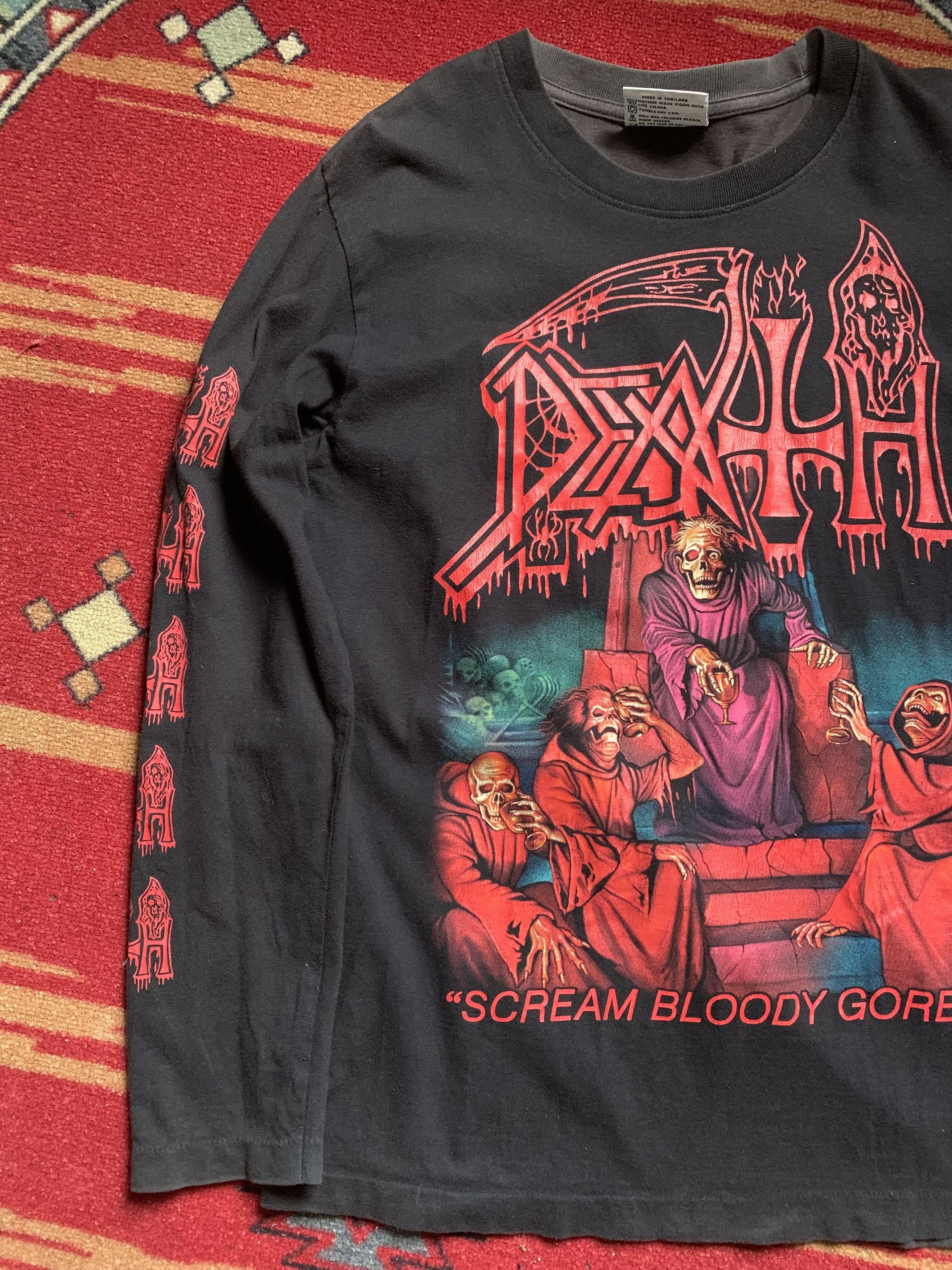 Band Tees Death Scream Bloody Gore long sleeve Size US M / EU 48-50 / 2 - 4 Thumbnail