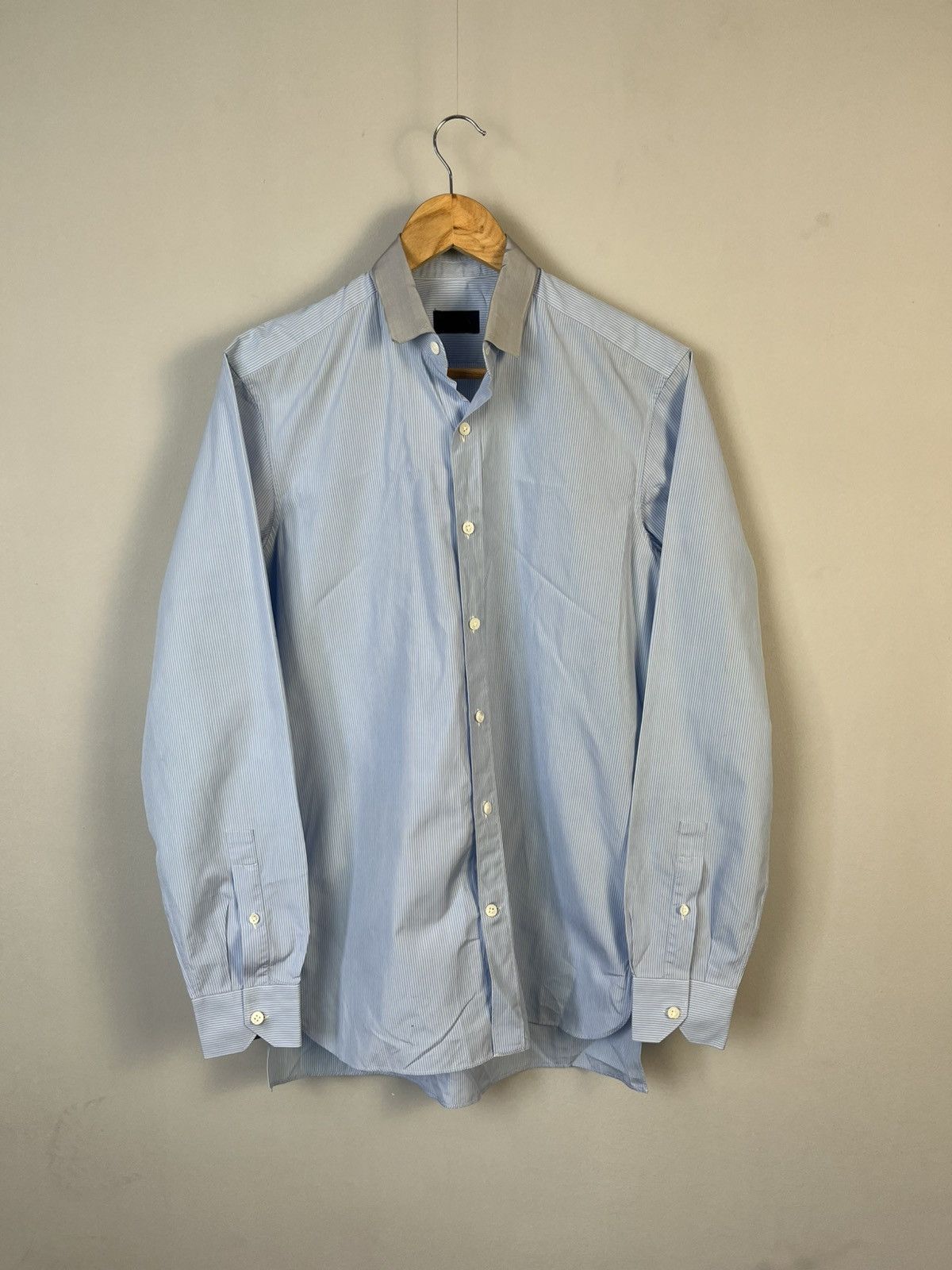 Lanvin Lanvin Luxury Classic Cotton Long Sleeve Shirt Made in Italy Size US M / EU 48-50 / 2 - 1 Thumbnail