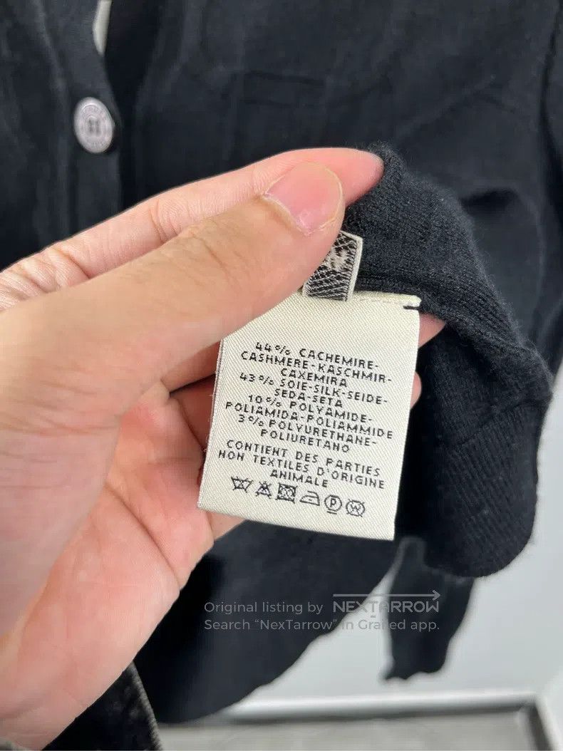Hermes Hermes Black All-Over Printed Long Sleeve Knit Open Cardig Size XXS / US 00 / IT 34 - 6 Thumbnail