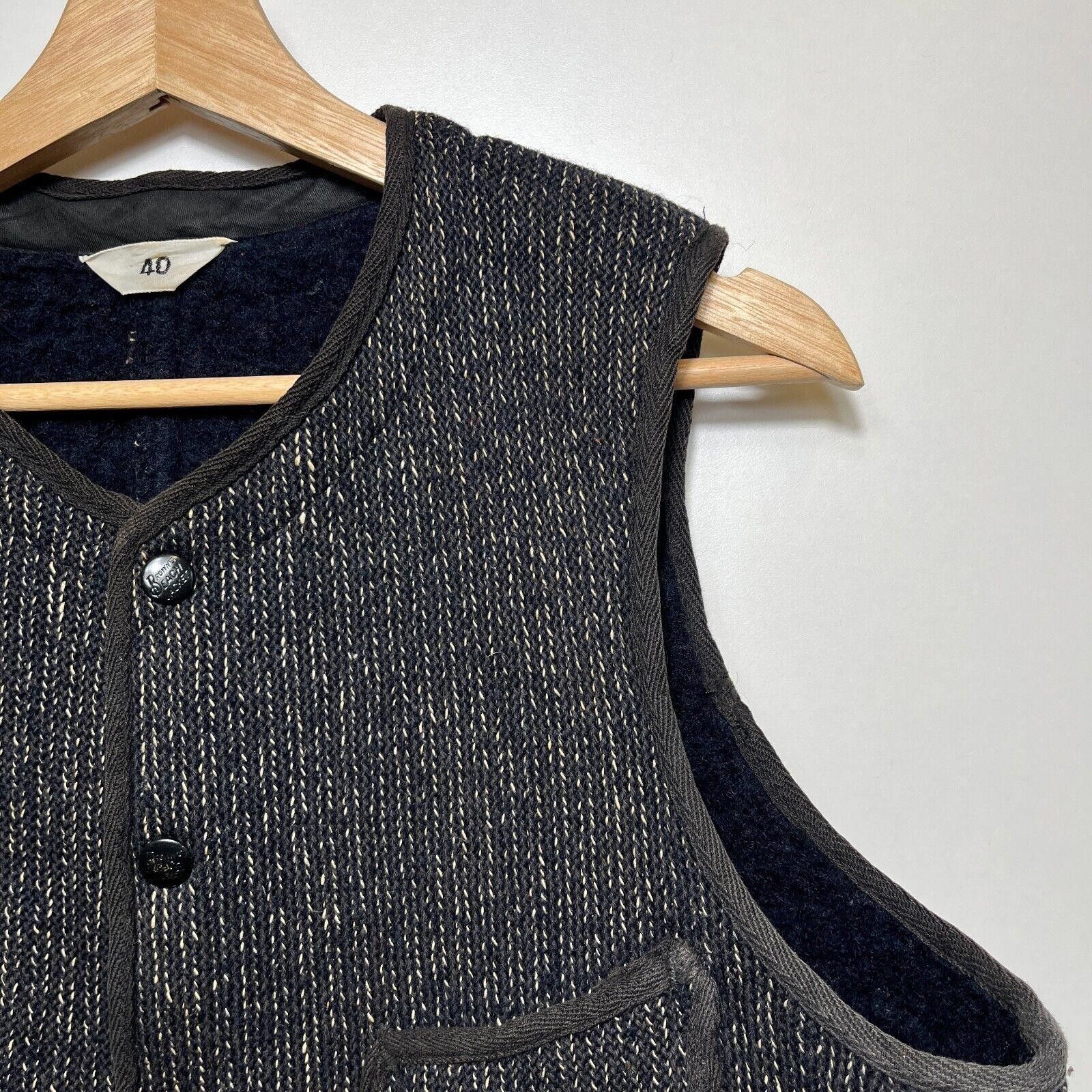 Brown's Beach Jacket × Vintage Vintage 40s Brown's Beach Jacket Wool Vest 40/M Original Size US M / EU 48-50 / 2 - 7 Thumbnail