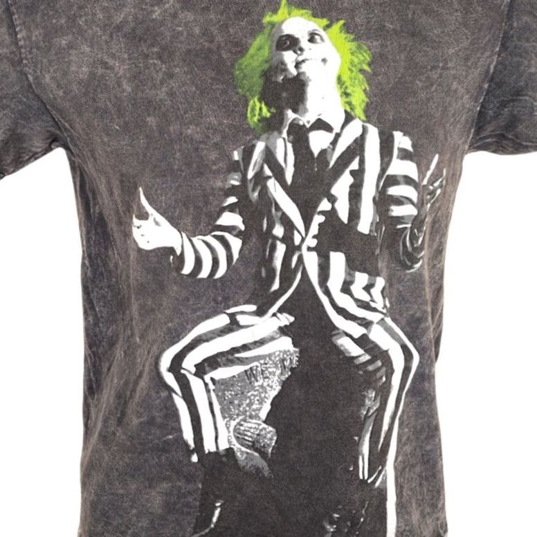 Burton Beetlejuice T Shirt Mens Size Small Gray Tim Burton Its Showtime Mens Size US S / EU 44-46 / 1 - 2 Thumbnail