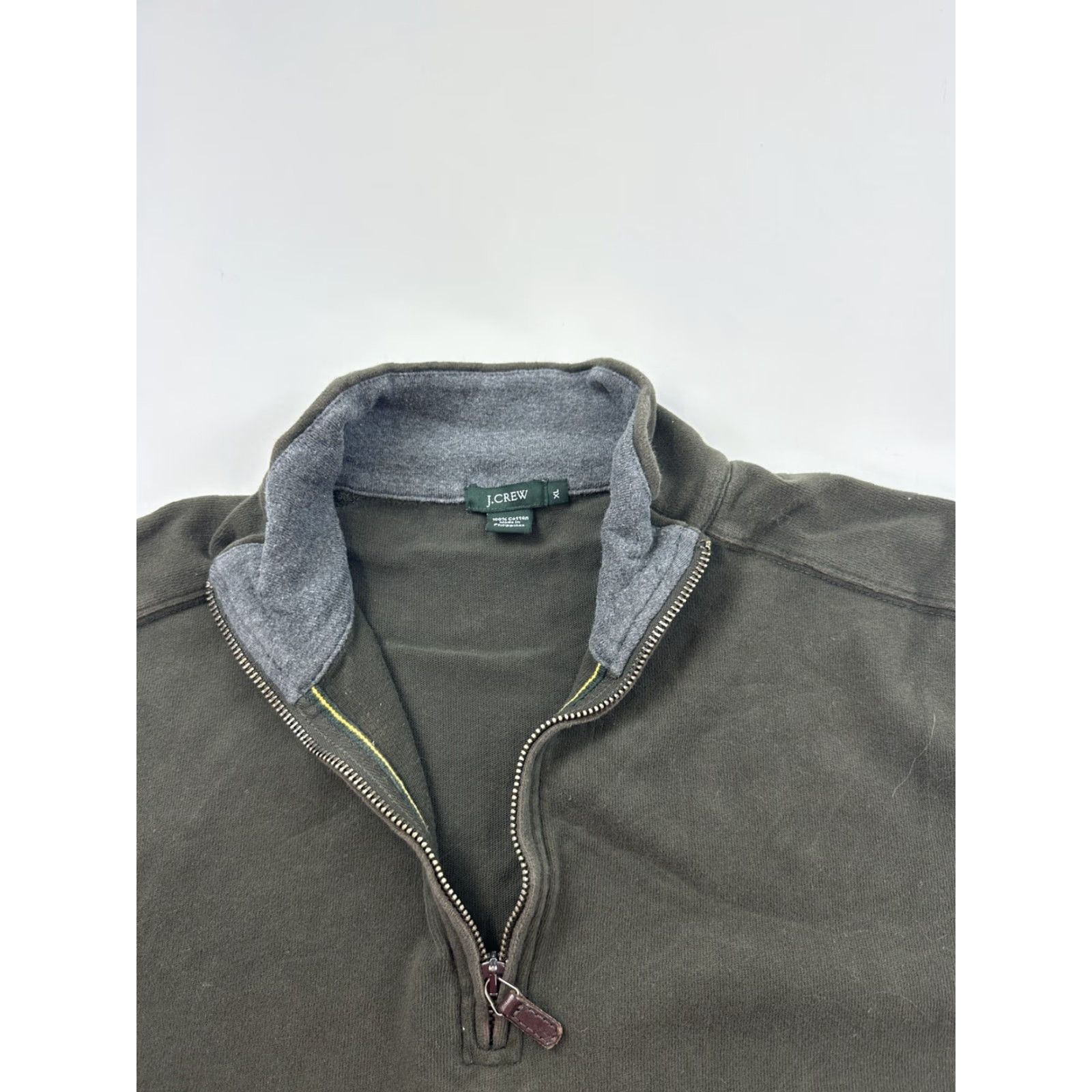 J.Crew J.Crew Sweater 1/4 Zip Mens XL Brown Pullover Size US XL / EU 56 / 4 - 2 Thumbnail