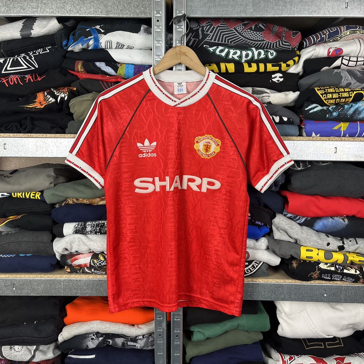 Adidas × Vintage MANCHESTER UNITED 1990 1992 ADIDAS HOME SOCCER SHIRT JERSEY Size US S / EU 44-46 / 1 - 1 Thumbnail