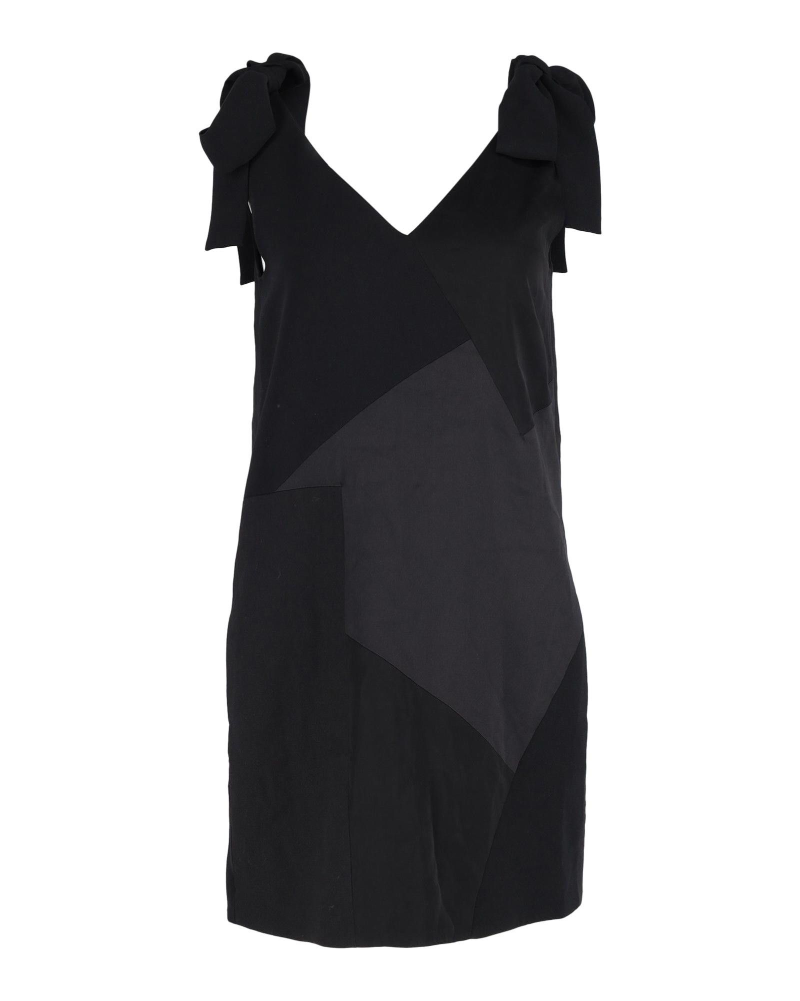 image of Victoria Beckham Paneled Tie-Straps Mini Dress In Black Polyester, Women's (Size Small)