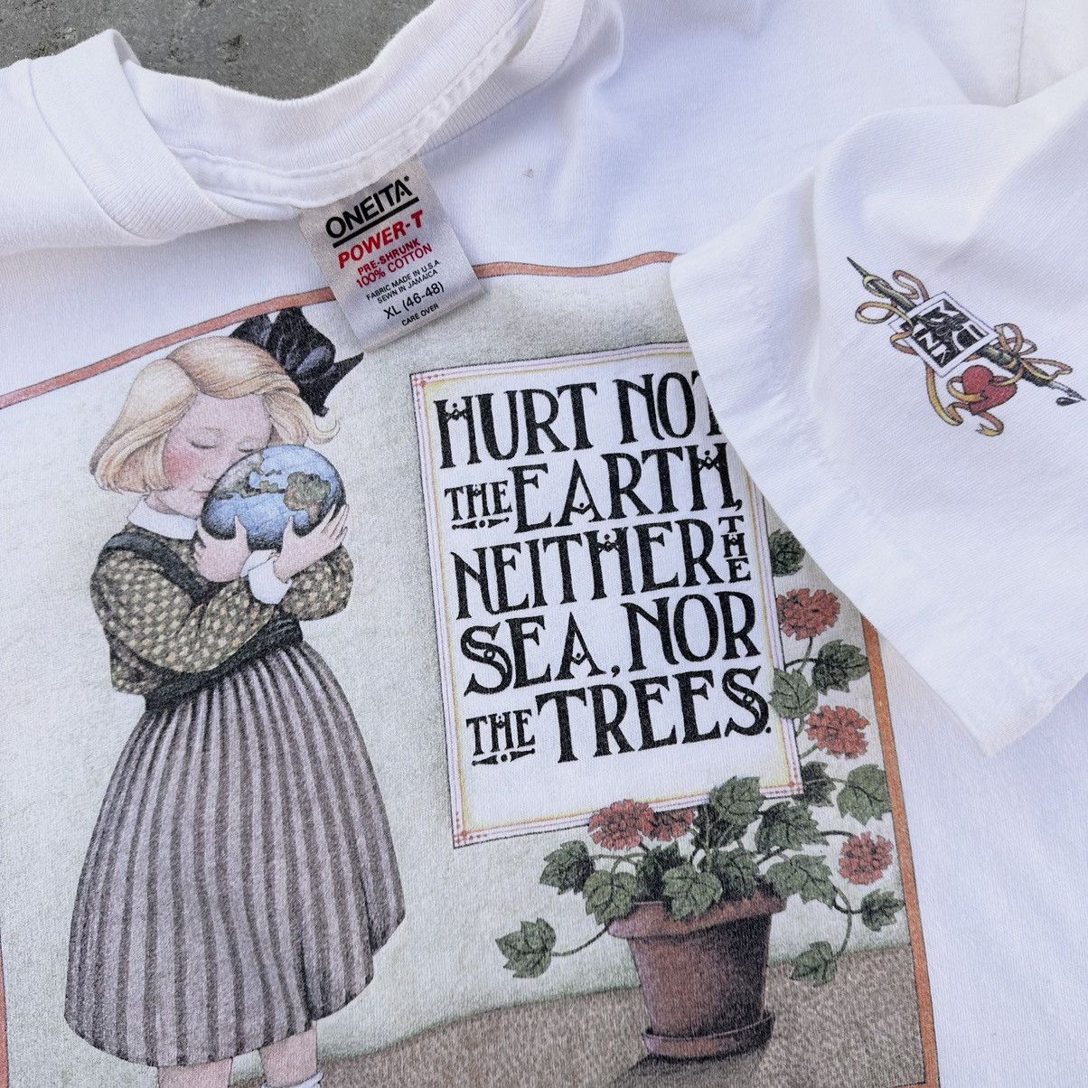 Other VTG 90’s Mary Engelbreit Illustrated Earth Day Graphic Shirt Size US XL / EU 56 / 4 - 2 Thumbnail